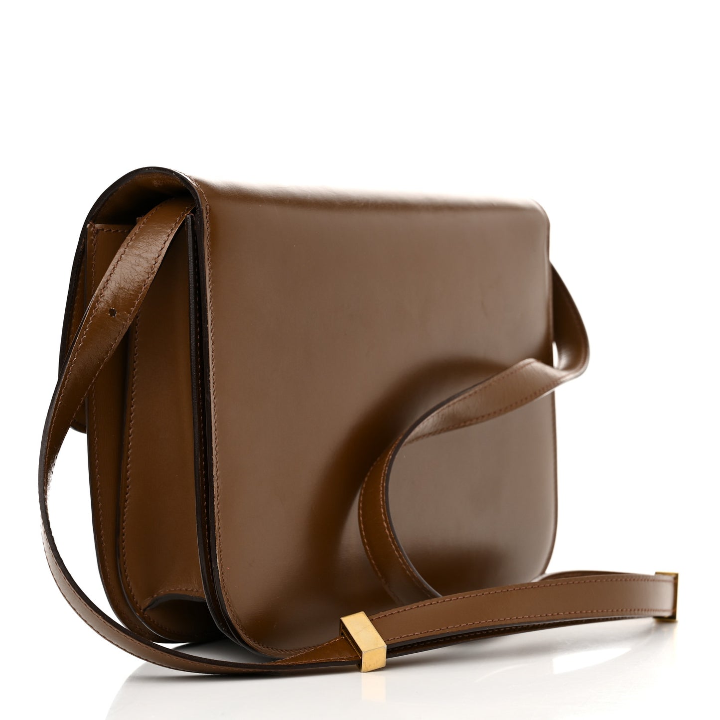 Smooth Calfskin Medium Classic Box Flap Bag Camel