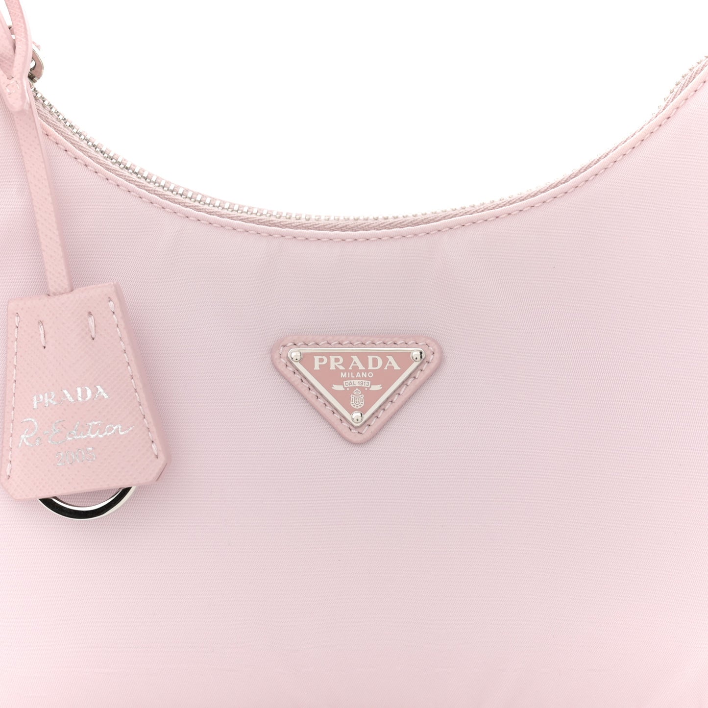 Re-Nylon Saffiano Mini Re-Edition 2005 Bag Alabastro