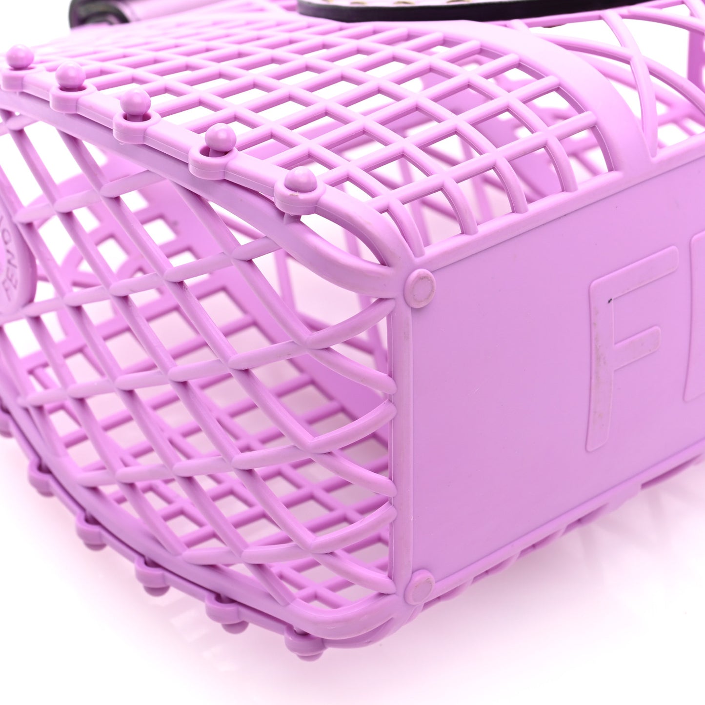 Recycled Plastic Vitello Liberty Matte Small Fendi Basket Violetta