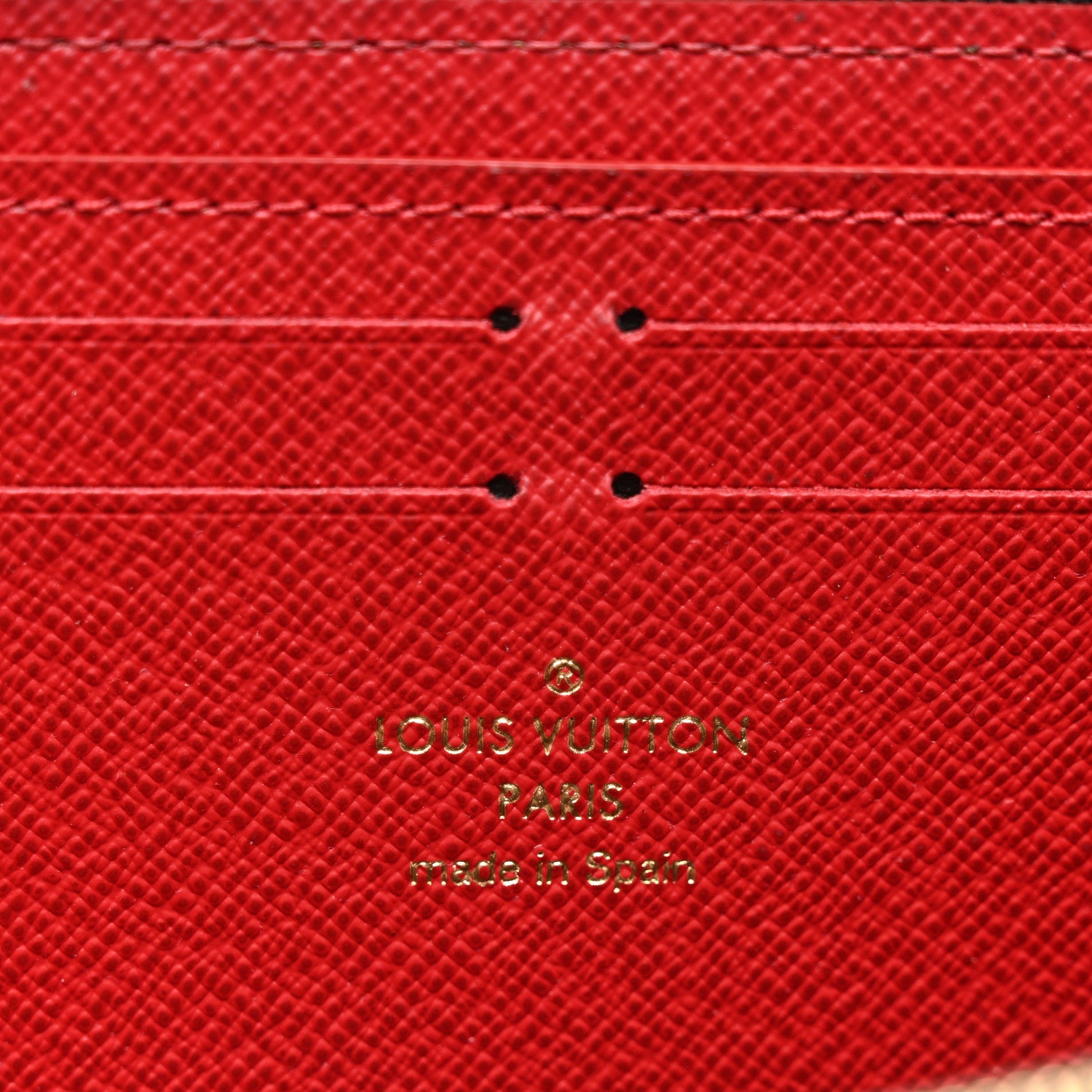Louis Vuitton Damier Ebene Clemence Wallet Cherry 6 of 7