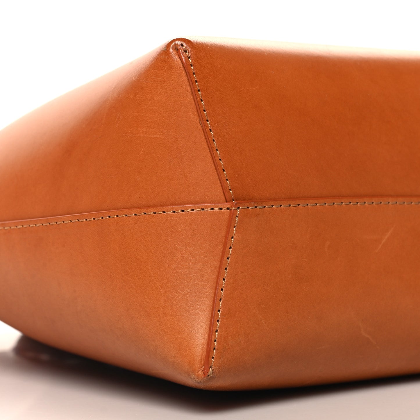 Vegetable Tanned Calfskin Mini Bucket Bag Cammello Rosa