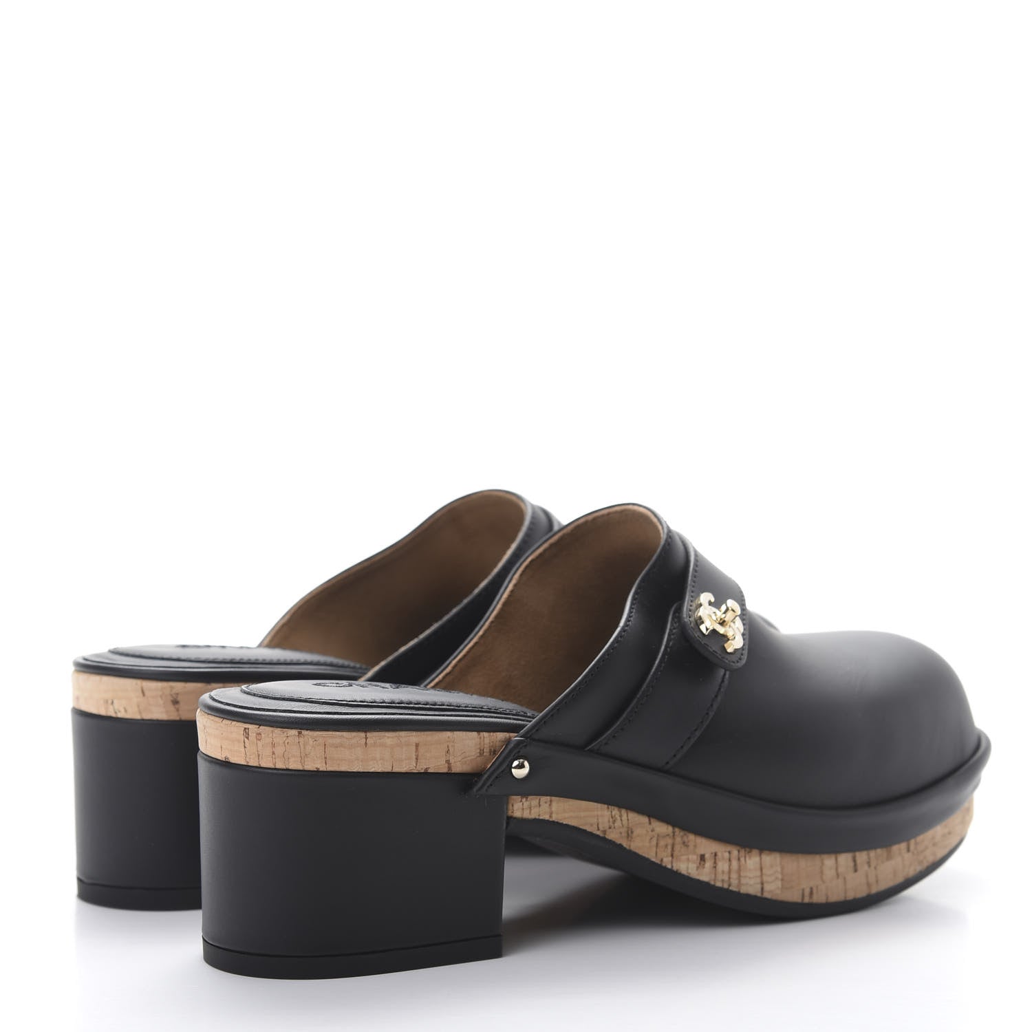 Chanel Calfskin CC Turn Lock Clogs 36 Black 4 of 9