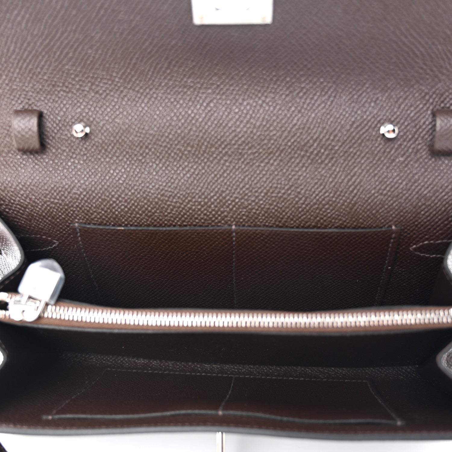 Hermes Epsom Kelly Wallet To Go Chocolate 5 of 10