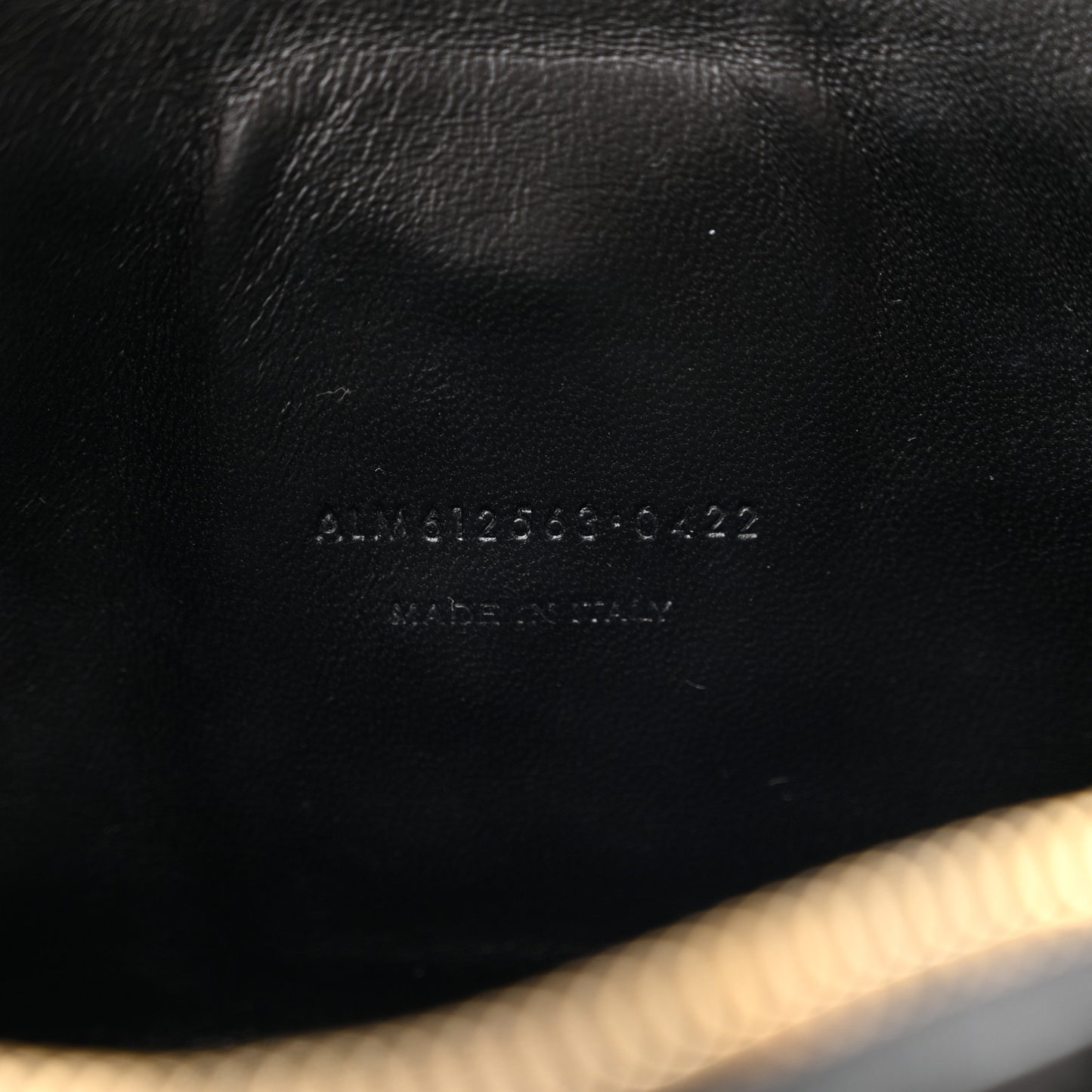 Patent Calfskin Crocodile Embossed Monogram Mini Lou Camera Bag Black