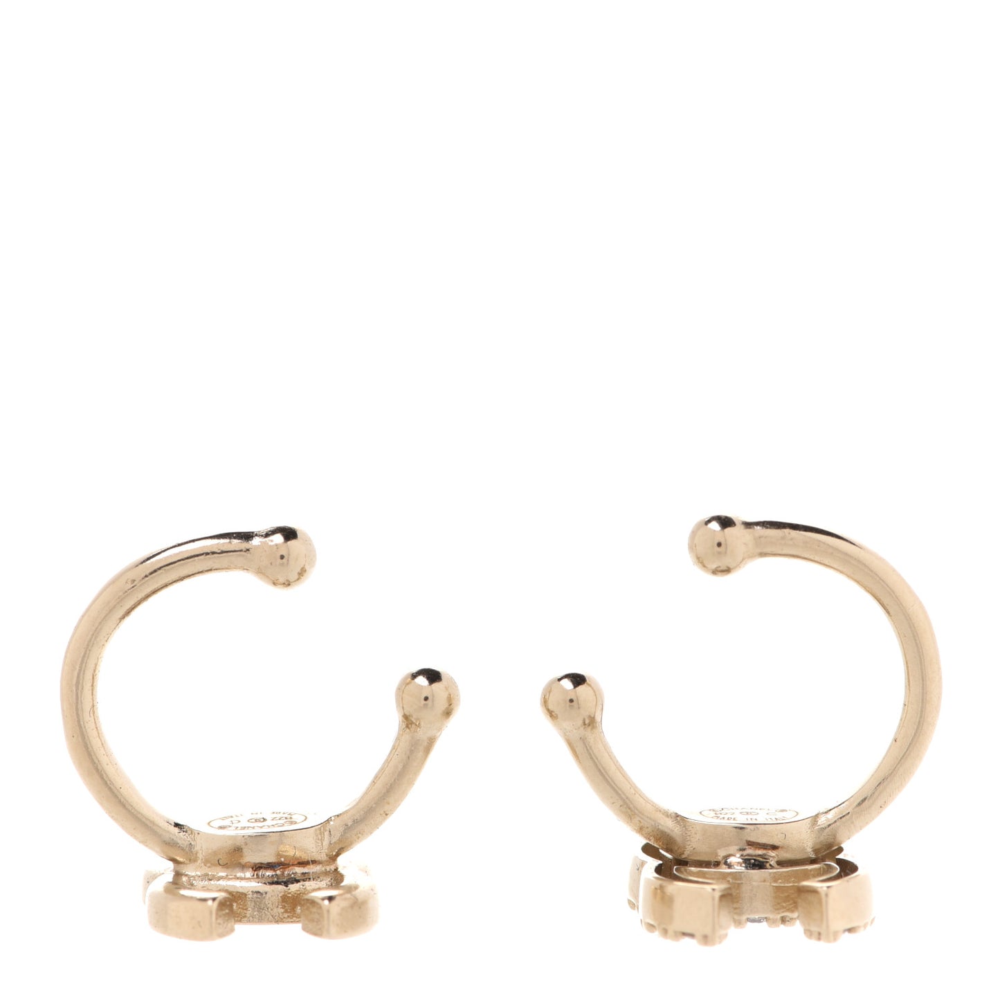 Metal Strass Lip Ring Set Gold