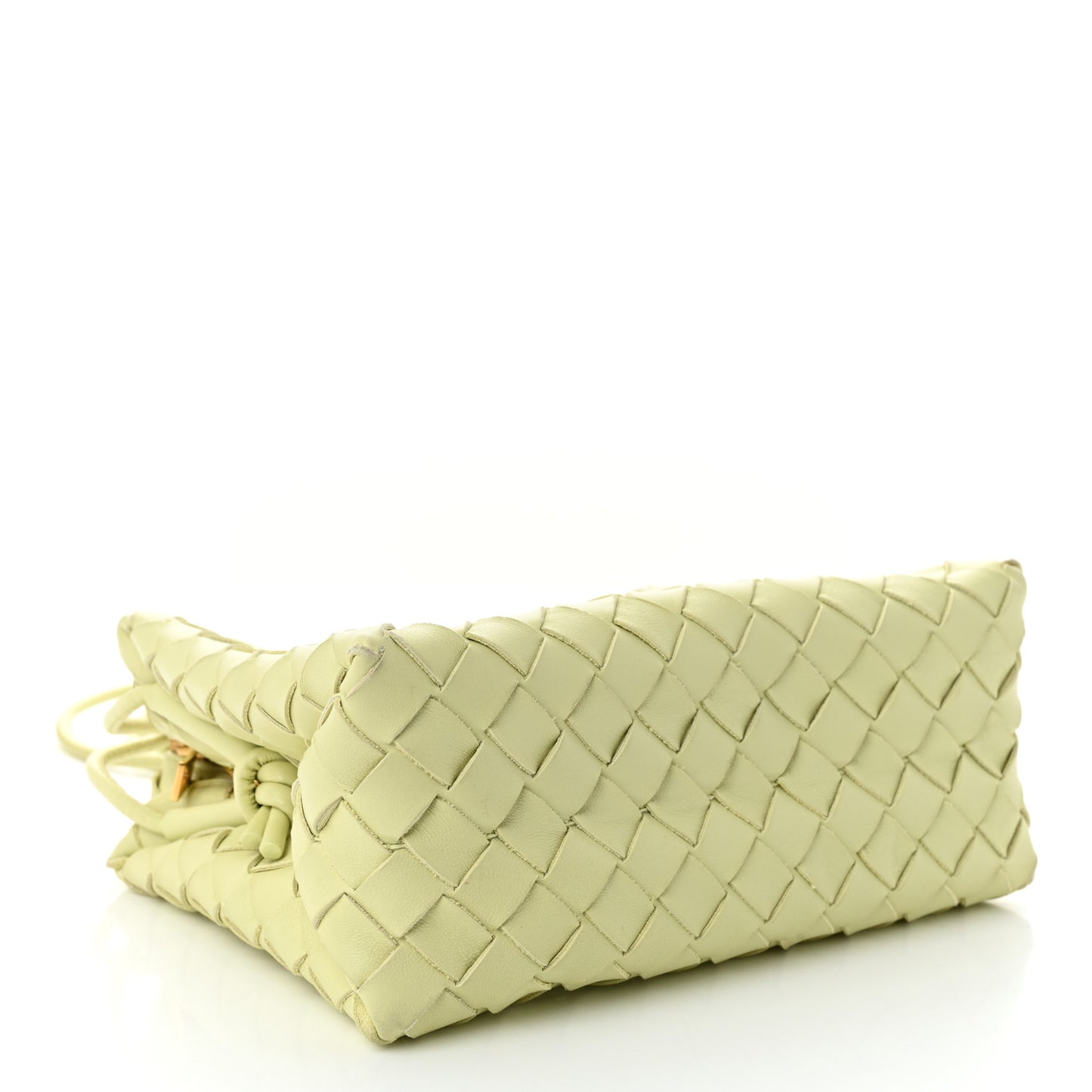 Nappa Intrecciato Small Loop Camera Bag Lemon Washed