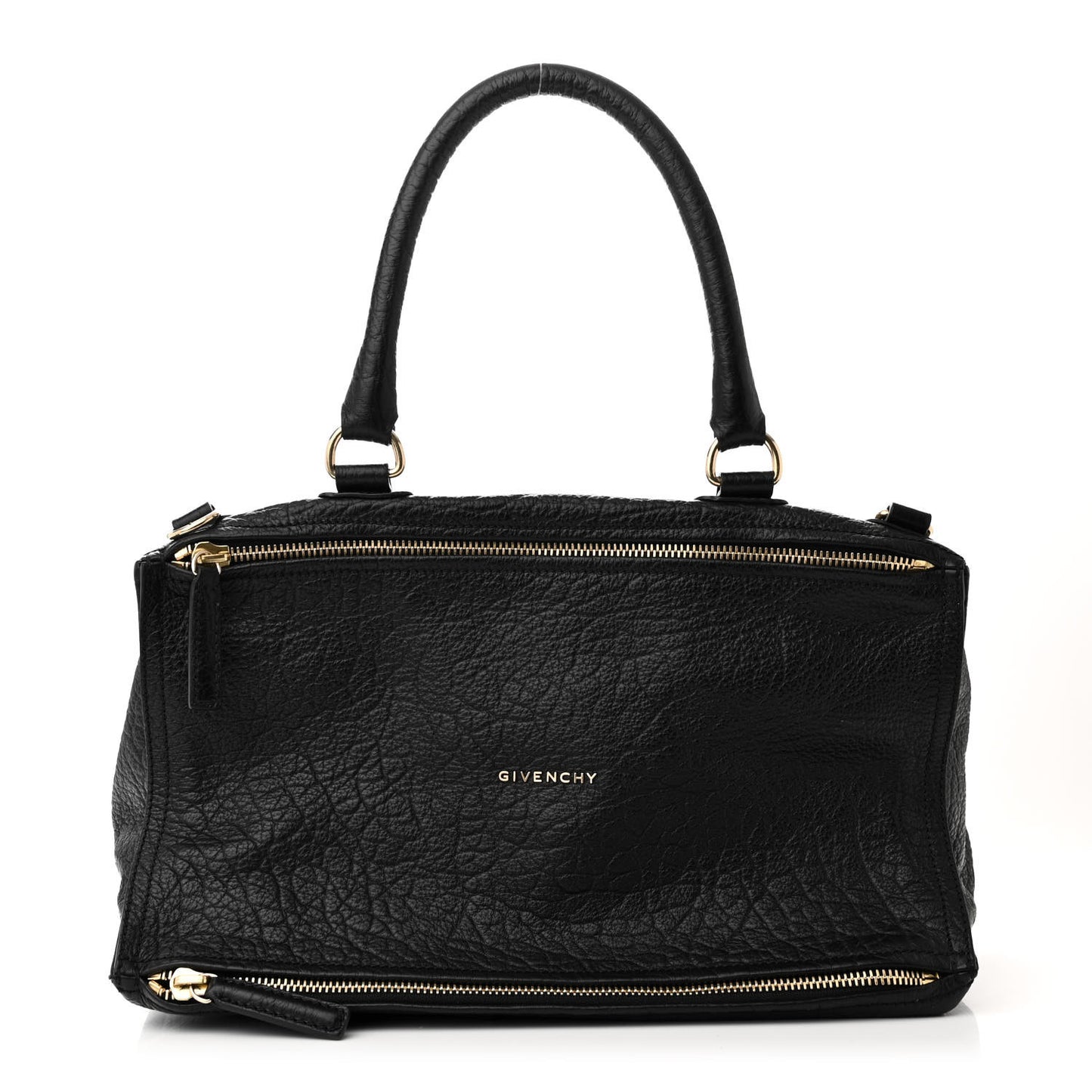 Bubble Calfskin Large Pandora Black