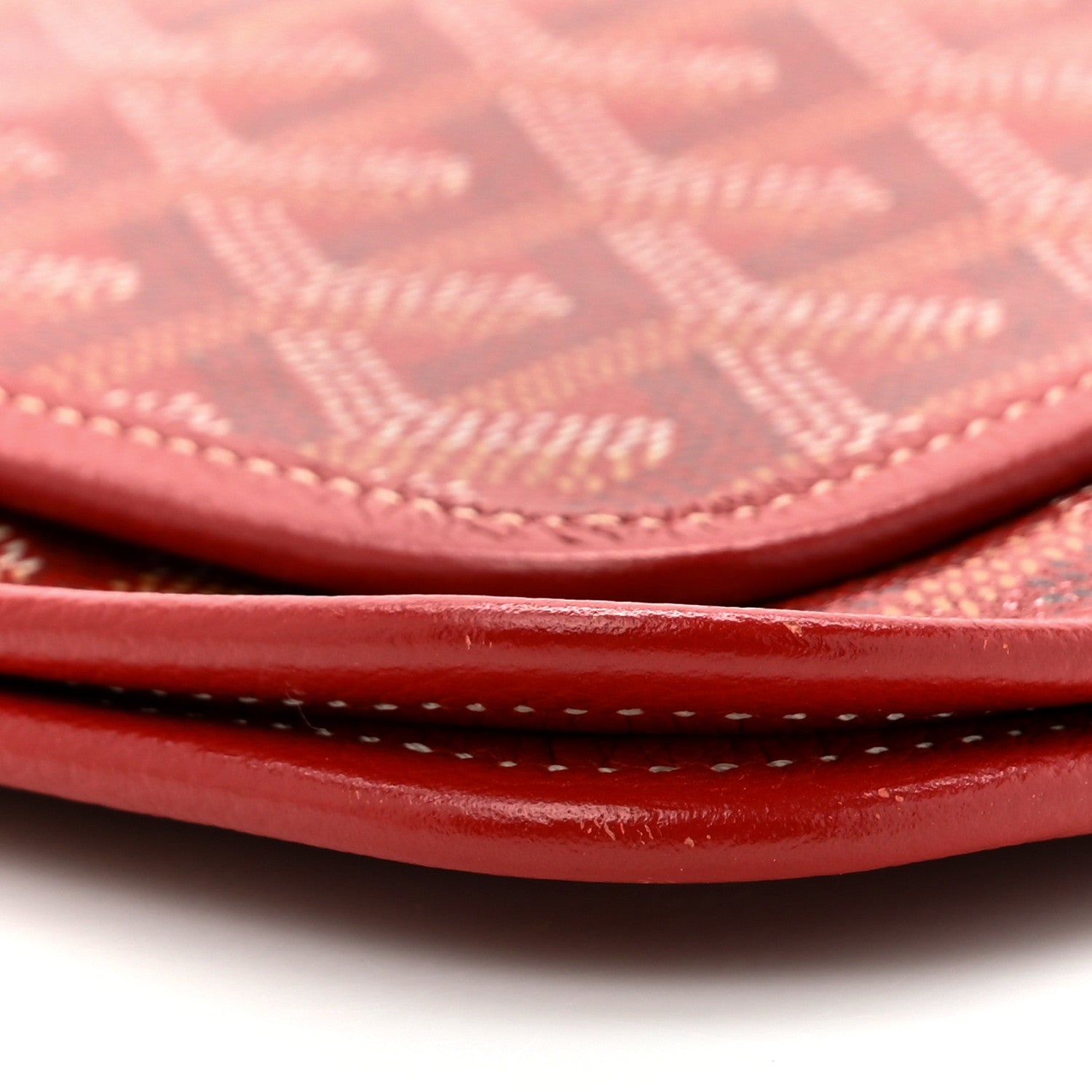 Goyard Goyardine Plumet Wallet Clutch Red 9 of 11
