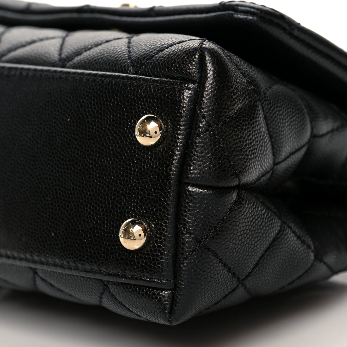 Caviar Quilted Extra Mini Coco Handle Flap Black