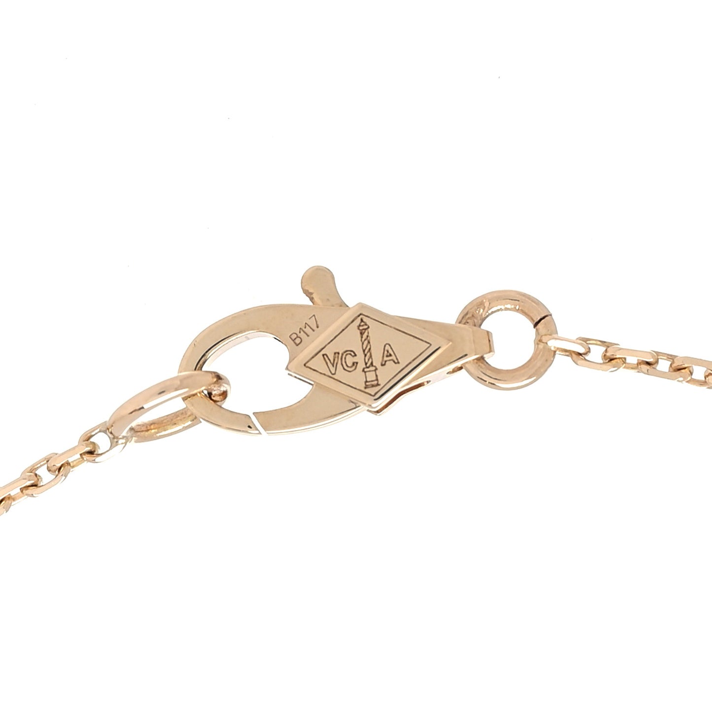 18K Yellow Gold Mother of Pearl Sweet Alhambra Pendant Necklace