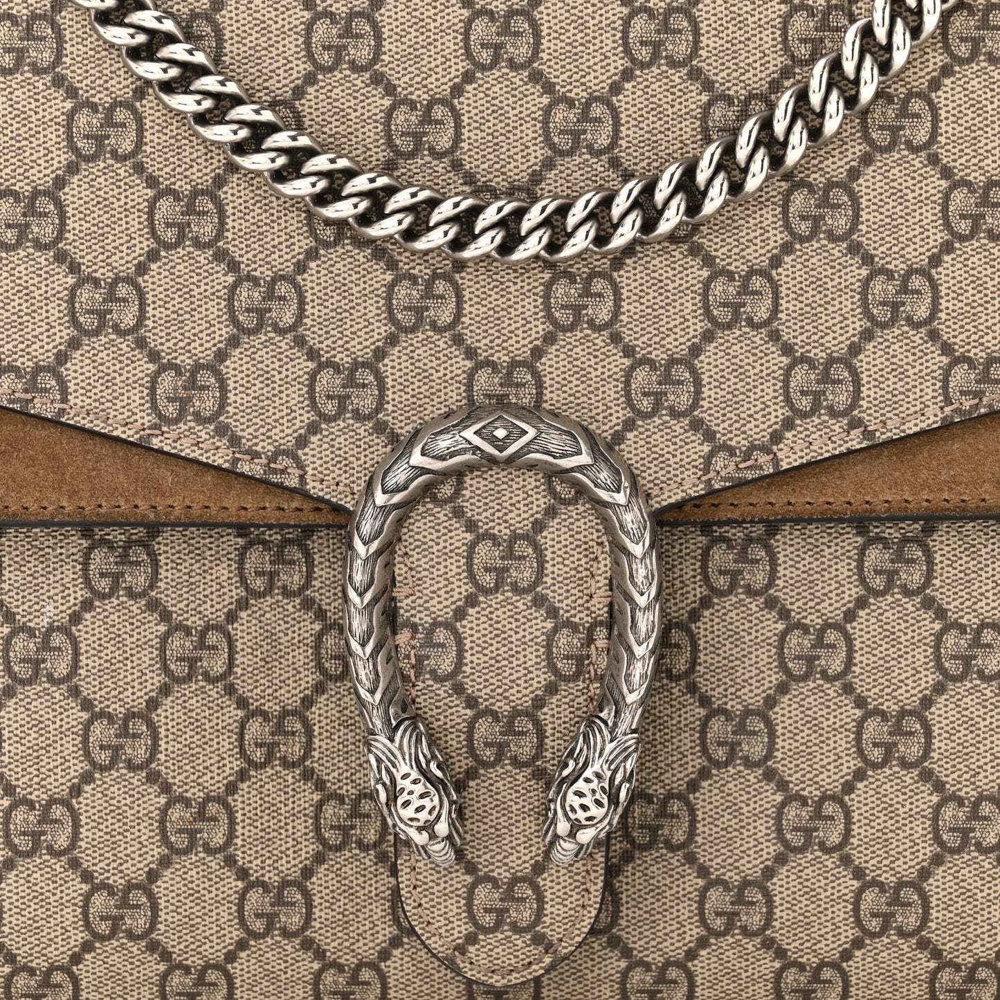 GG Supreme Monogram Medium Dionysus Shoulder Bag Taupe