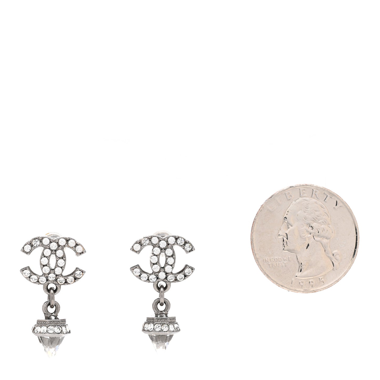 Ruthenium CC Crystal Drop Earrings