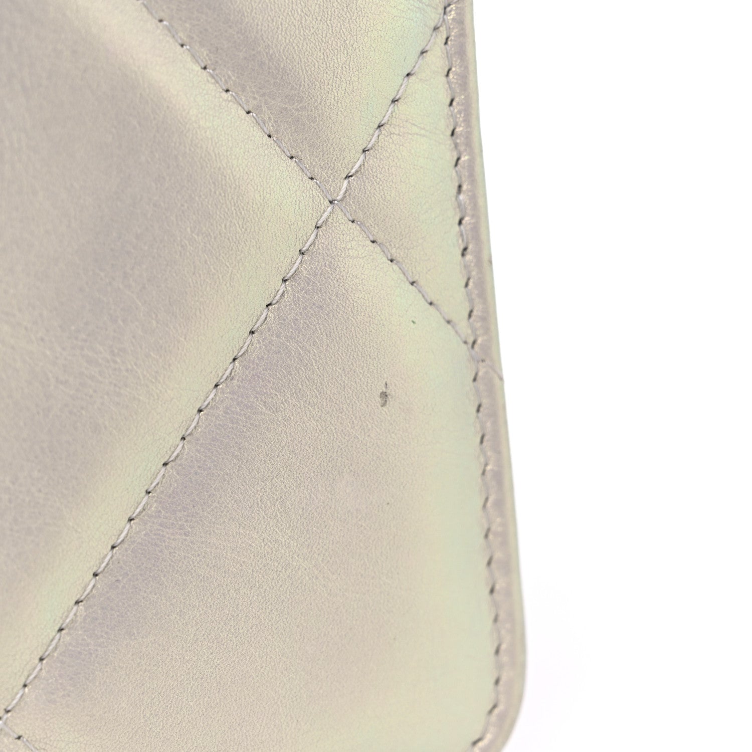 Chanel Iridescent Calfskin Quilted Chanel 19 Wallet On Chain WOC White 12 of 13