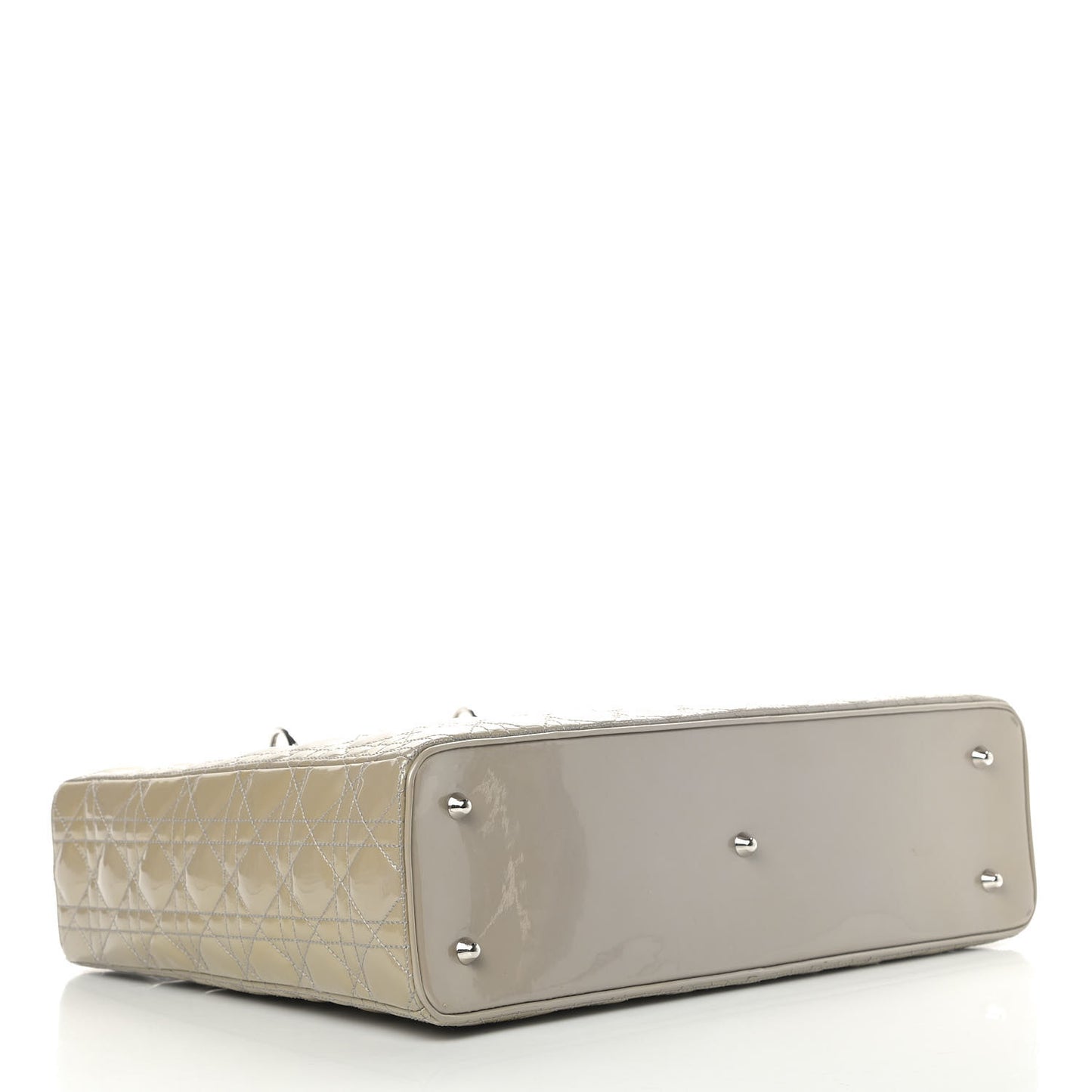Patent Cannage Extra Large Lady Dior Beige