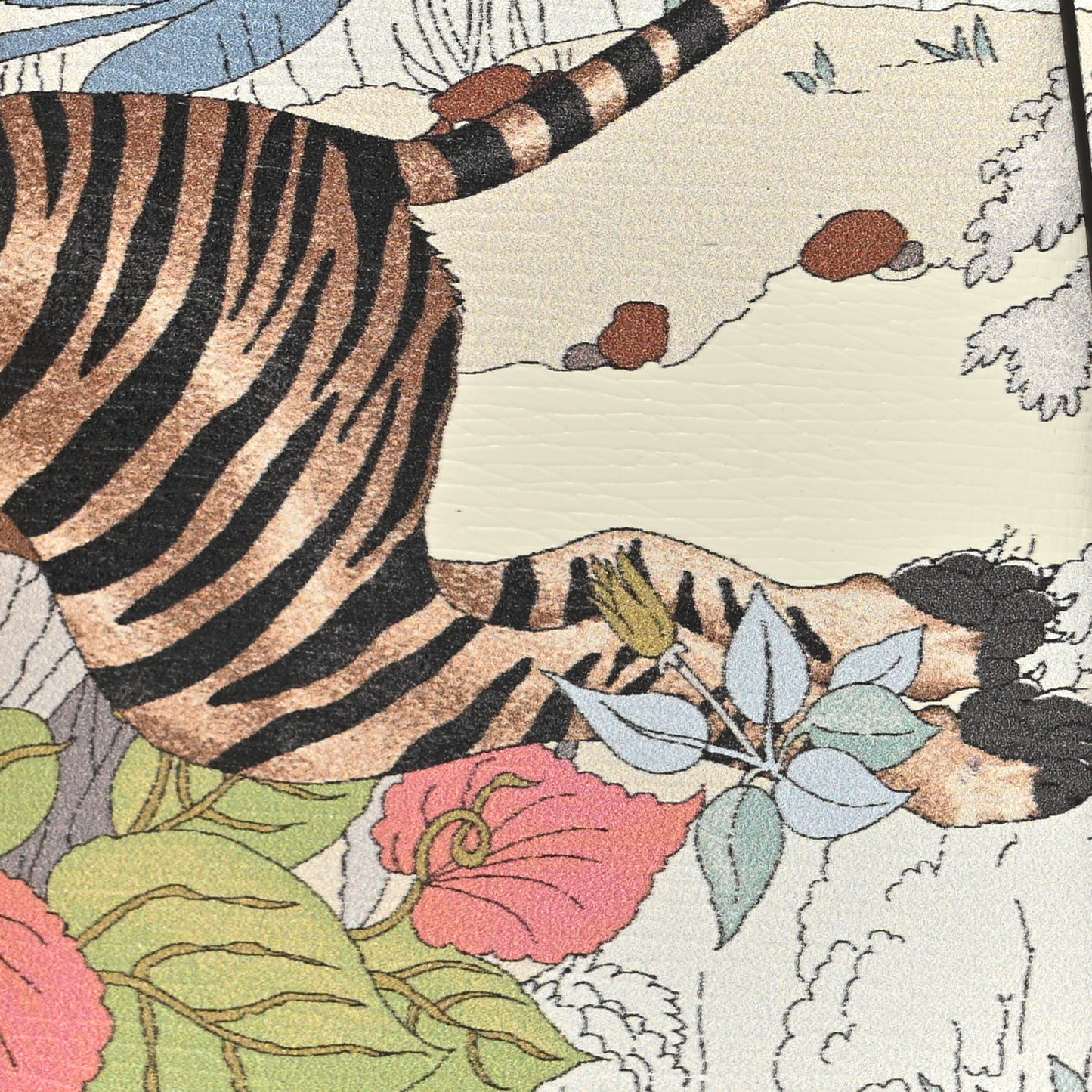 New Shangai Calfskin Tiger Savanah Small Jackie 1961 Hobo Chalky White Multicolor