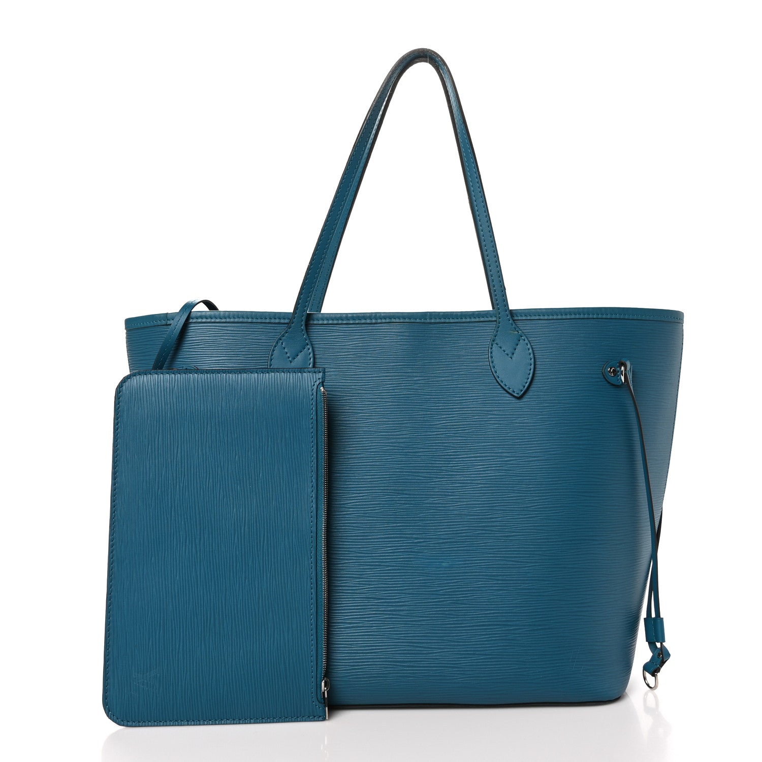 Louis Vuitton Epi Neverfull MM Cyan 3 of 15