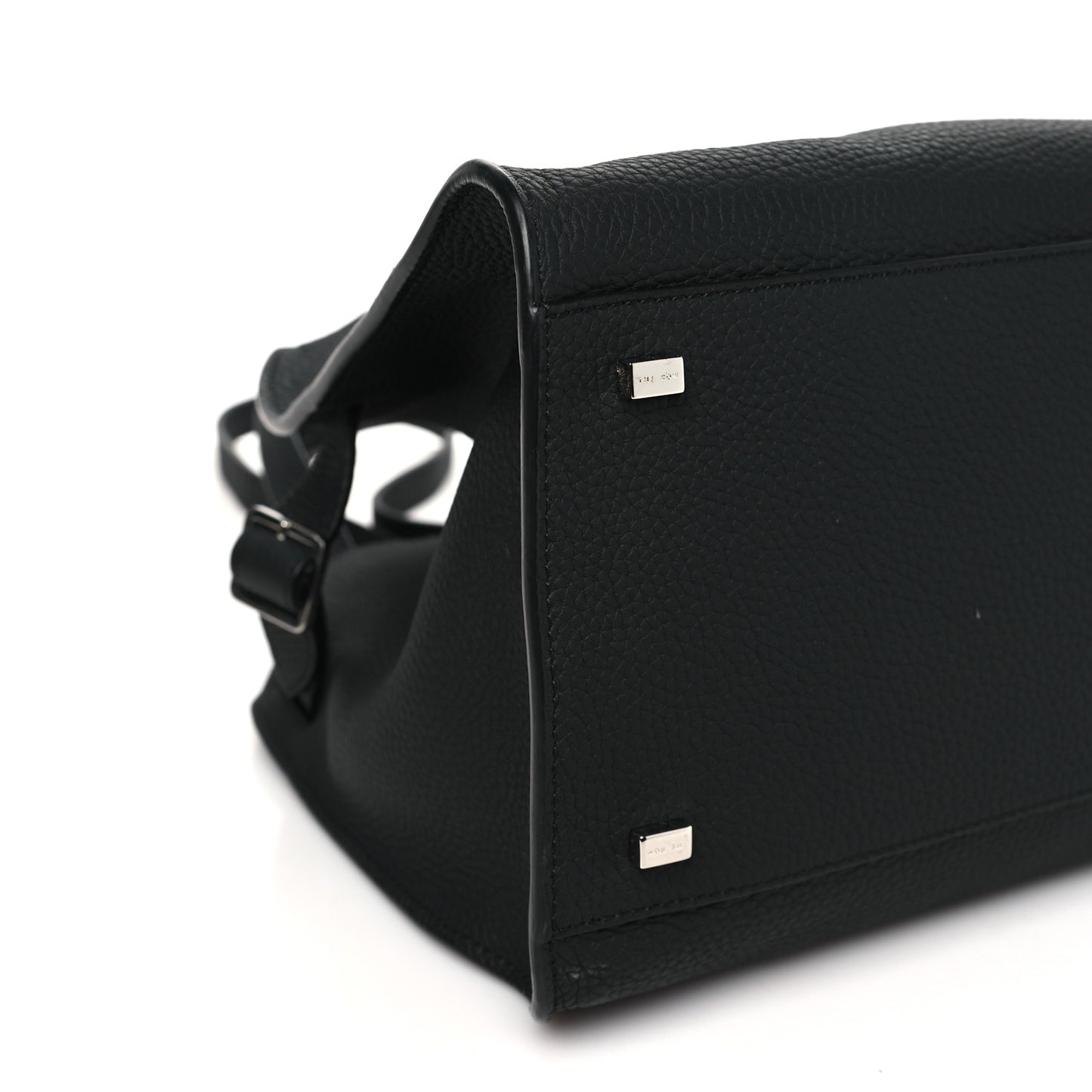 Matte Grained Calfskin Soft Margaux 12 Black