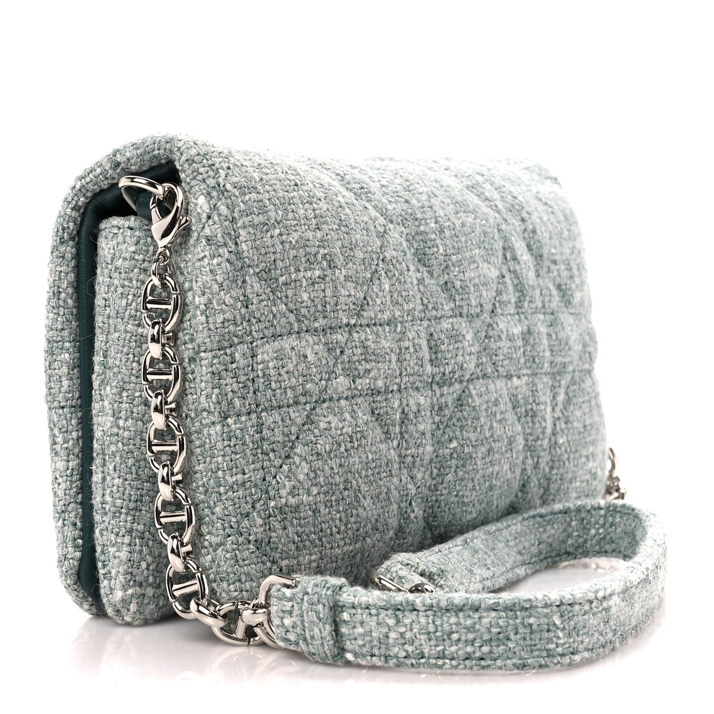 Canvas Macrocannage Caro Pouch Green Multicolor