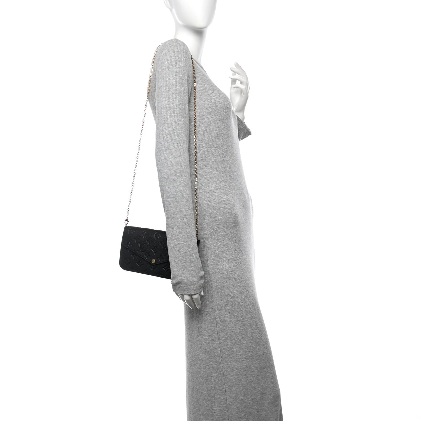 Empreinte Pochette Felicie Chain Wallet Black