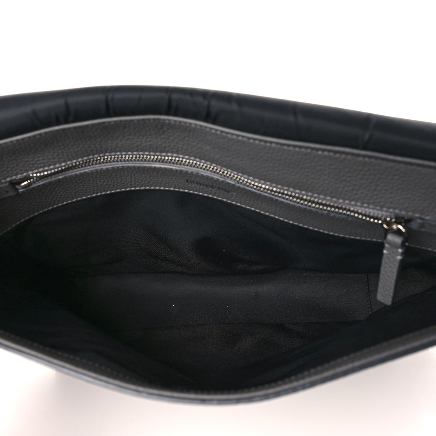 Burberry Grainy Calfskin Embossed Bruno Messenger Charcoal Grey 5 of 8