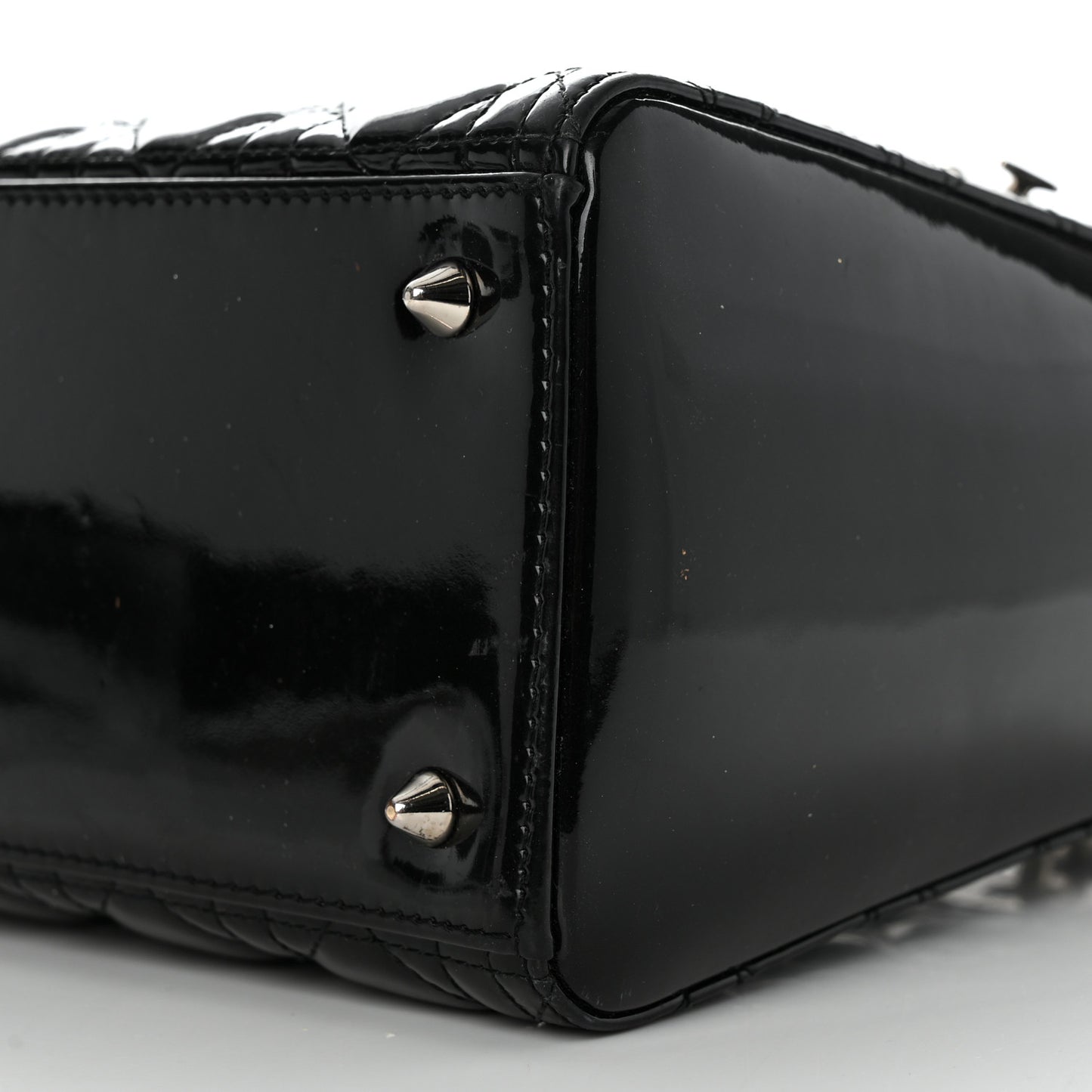 Patent Cannage Medium Lady Dior Black