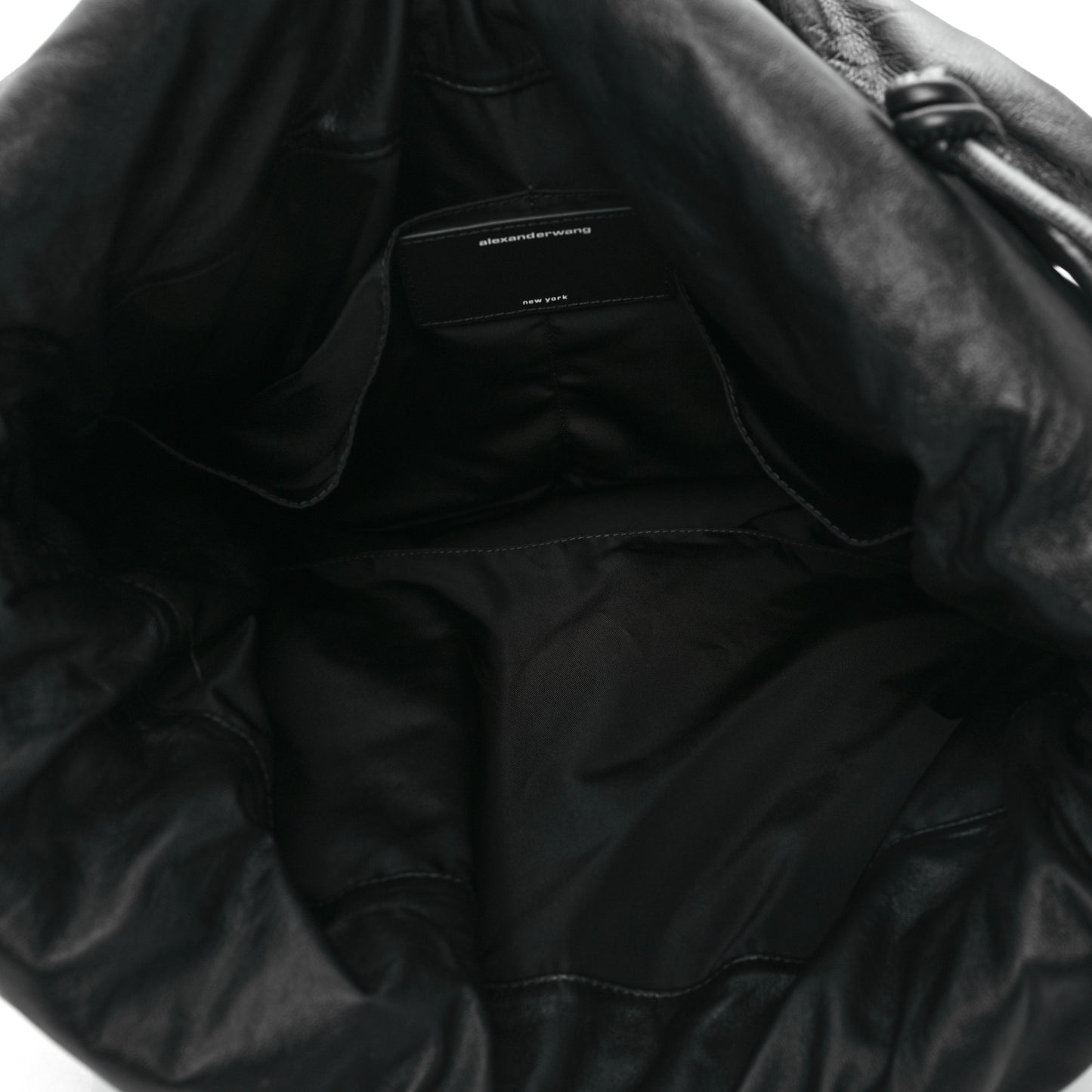 Lambskin Large Ryan Puffer Bag Black Black