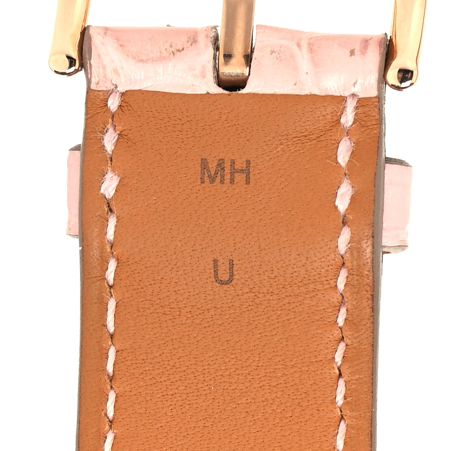 Matte Alligator Cape Cod Watch Strap Rose Pale