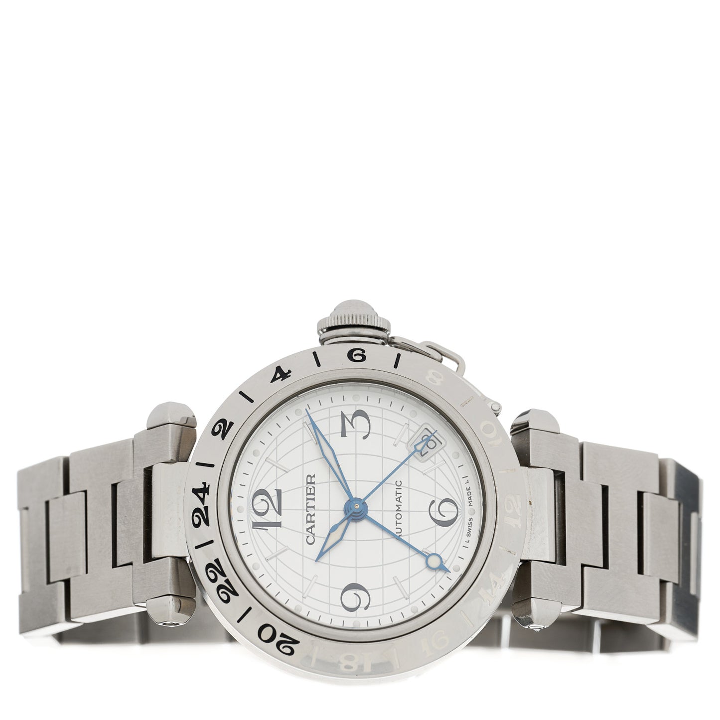 Stainless Steel 35mm Pasha GMT Automatic Watch