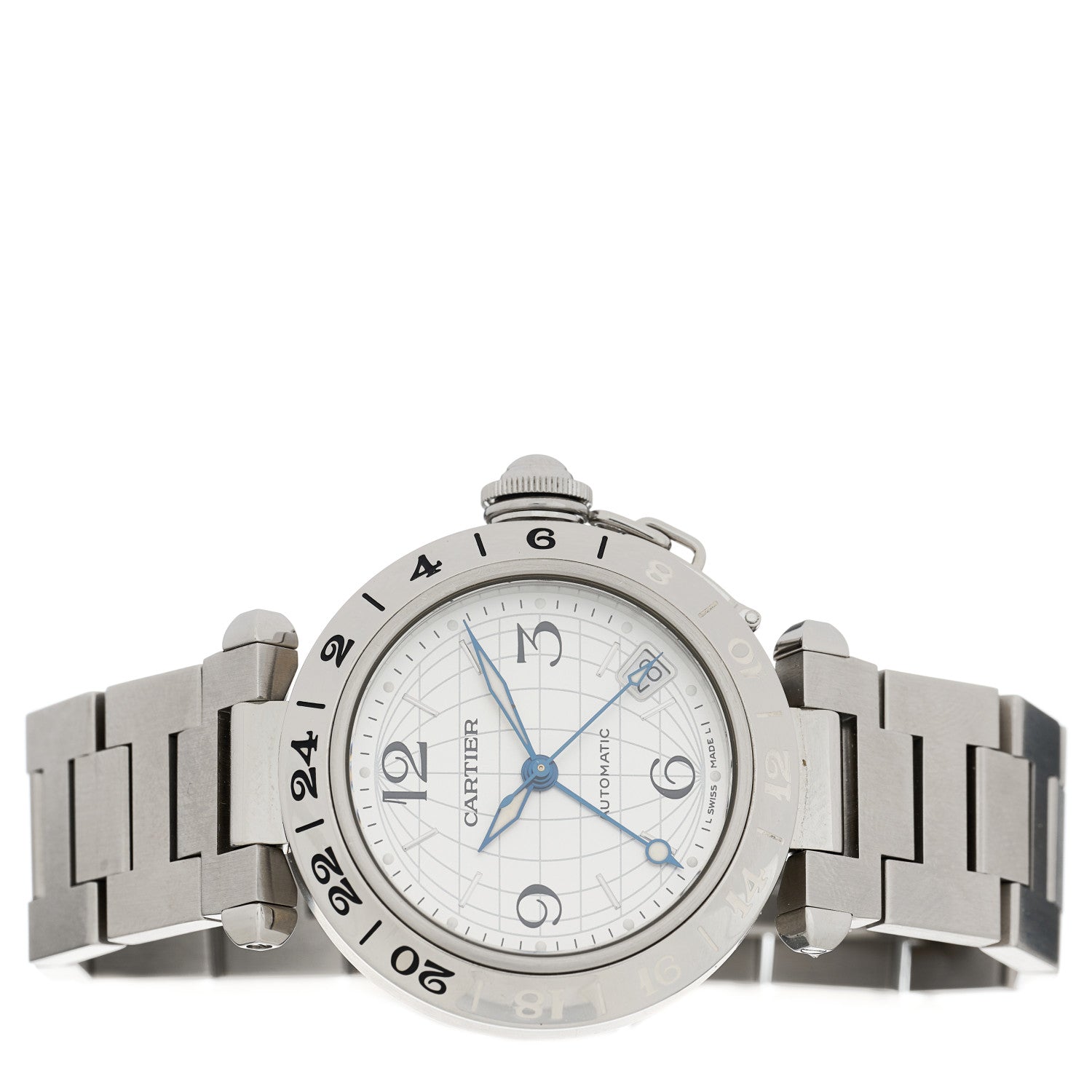 Cartier Stainless Steel 35mm Pasha GMT Automatic Watch 2 of 4