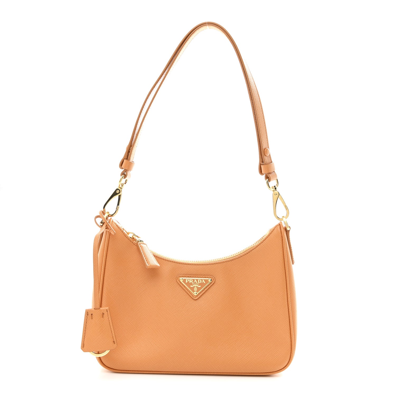Prada Saffiano Lux Mini Re-Edition Shoulder Bag Arancio 1848652