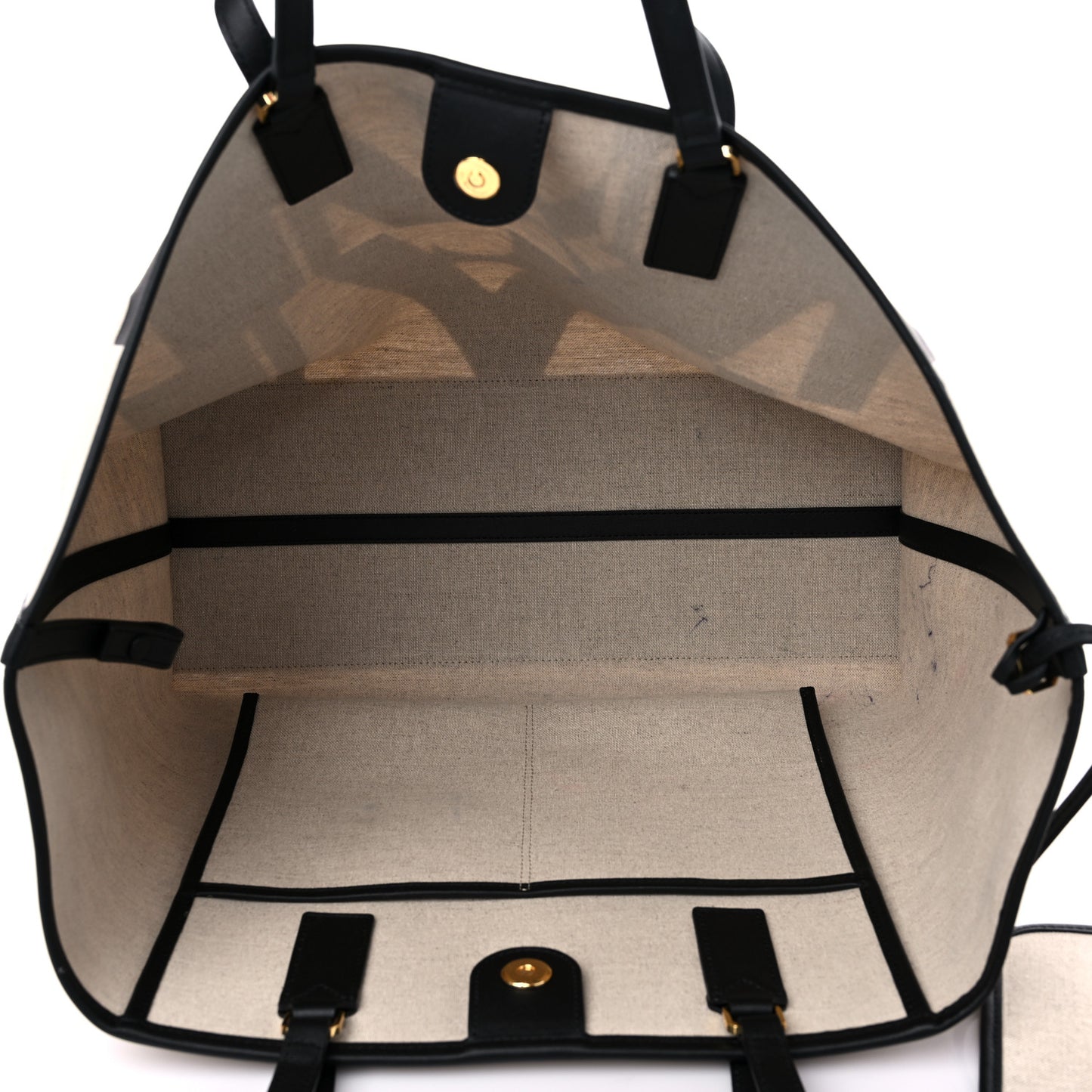 Canvas Glitch Logo Medium Aren Shopper Tote Black White