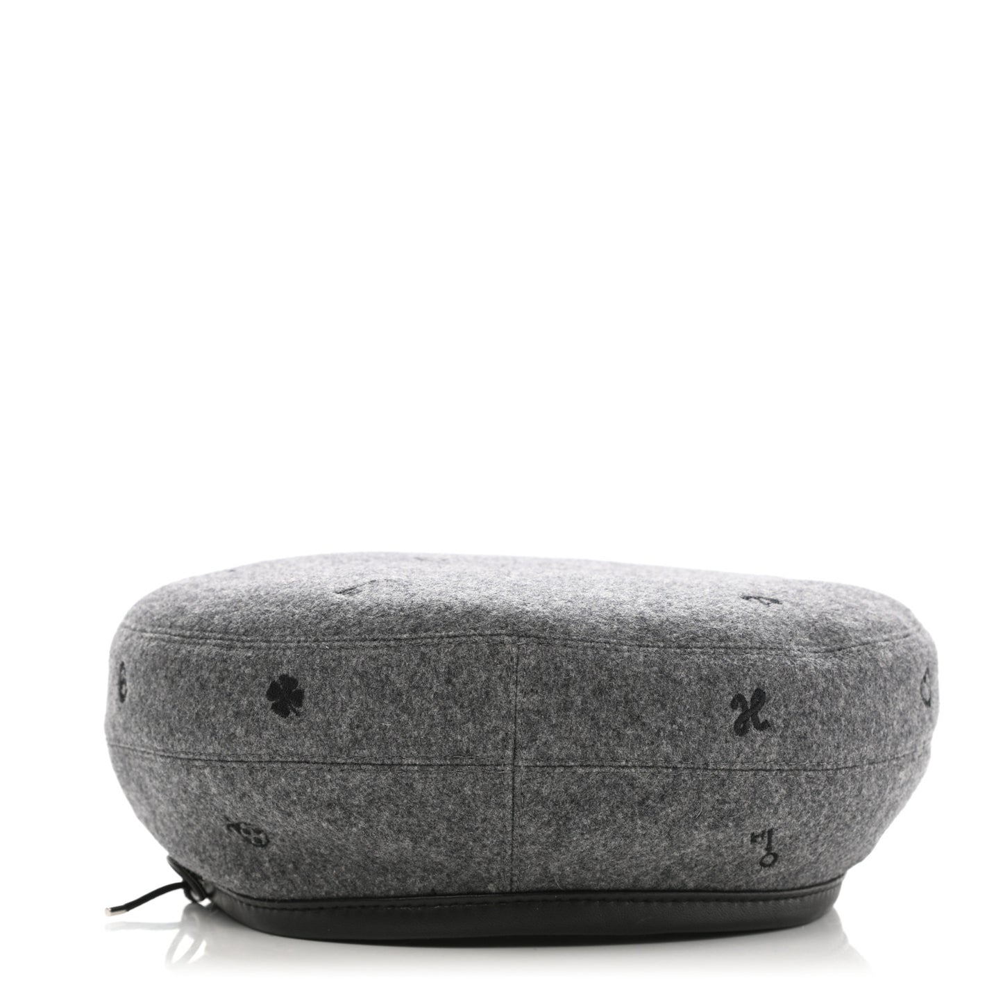 Cashmere Lambskin Saint-Honore Charms Beret 57 Charbon