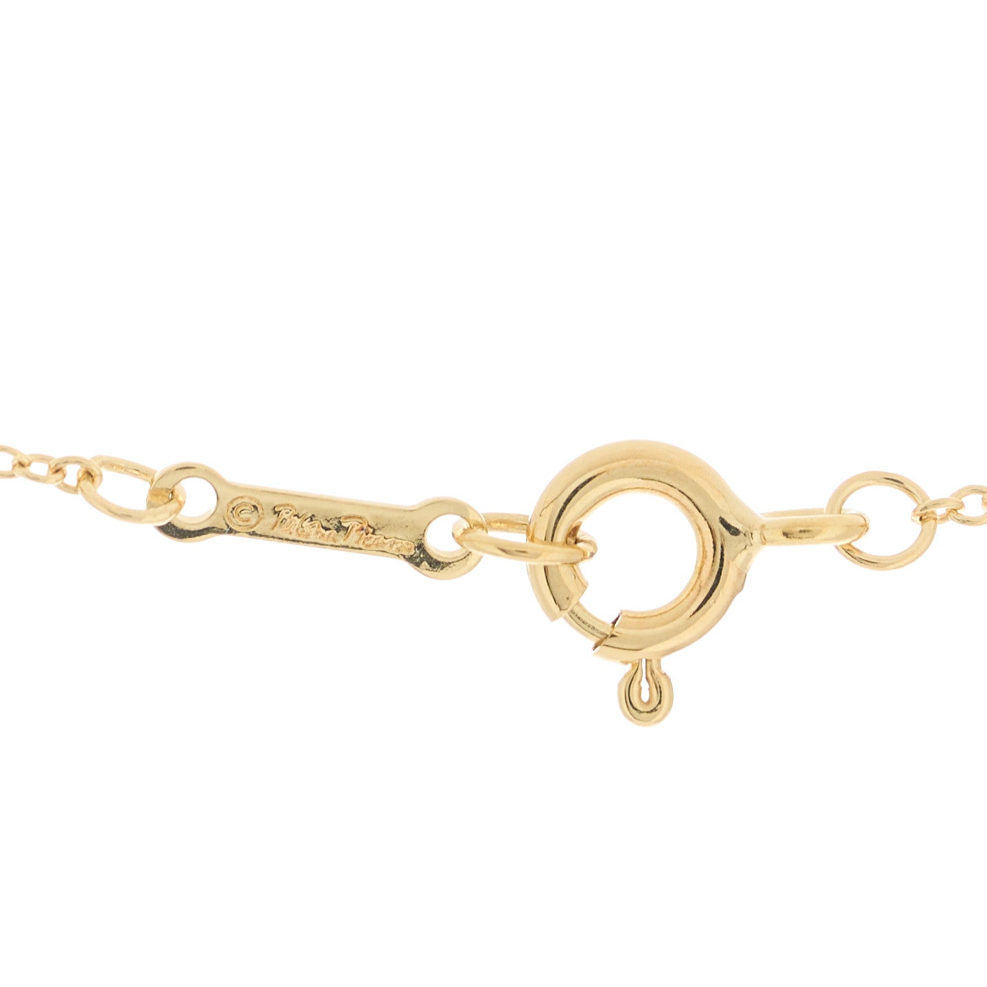 18K Yellow Gold Diamond Paloma Picasso Love & Kisses Pendant Necklace