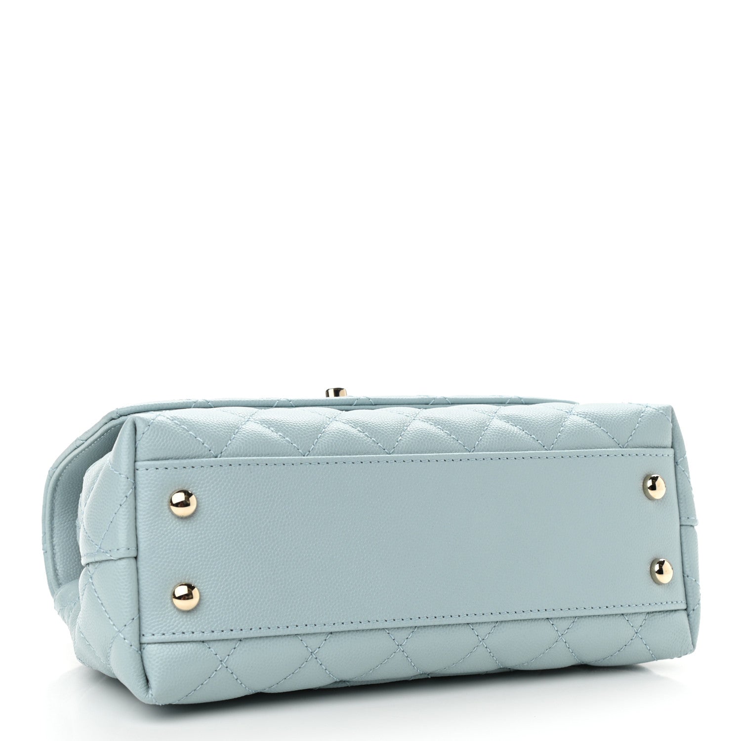 Chanel Caviar Quilted Mini Coco Handle Flap Light Blue 4 of 11