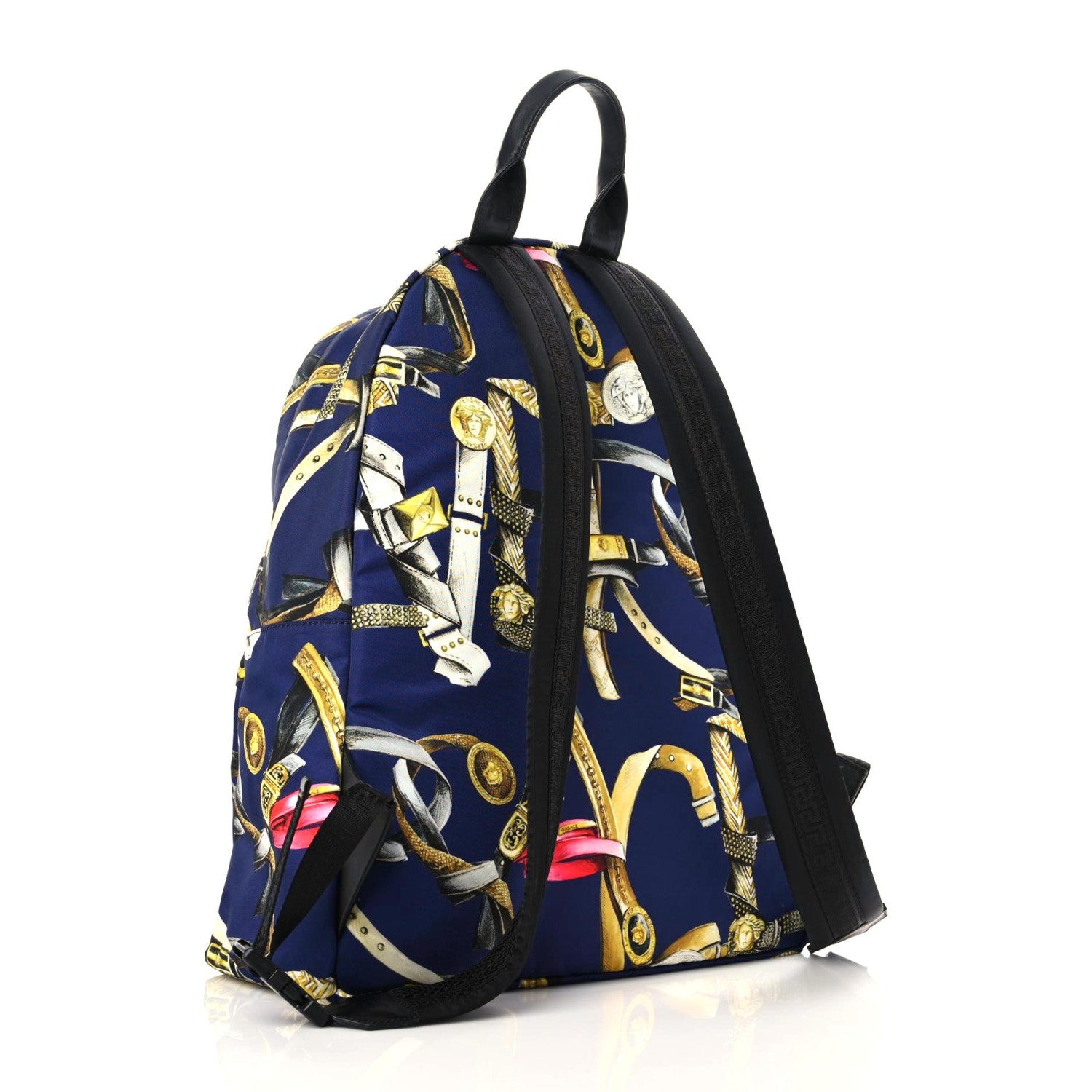 Versace Nylon Print Backpack Navy Multicolor 2 of 7