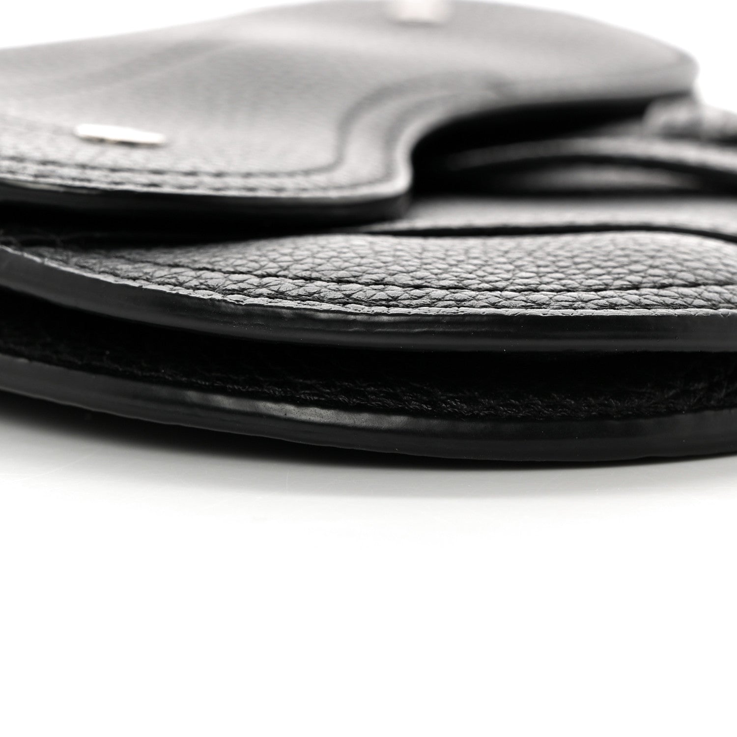 Christian Dior X KAWS Grained Calfskin Saddle Wristlet Black 8 of 10
