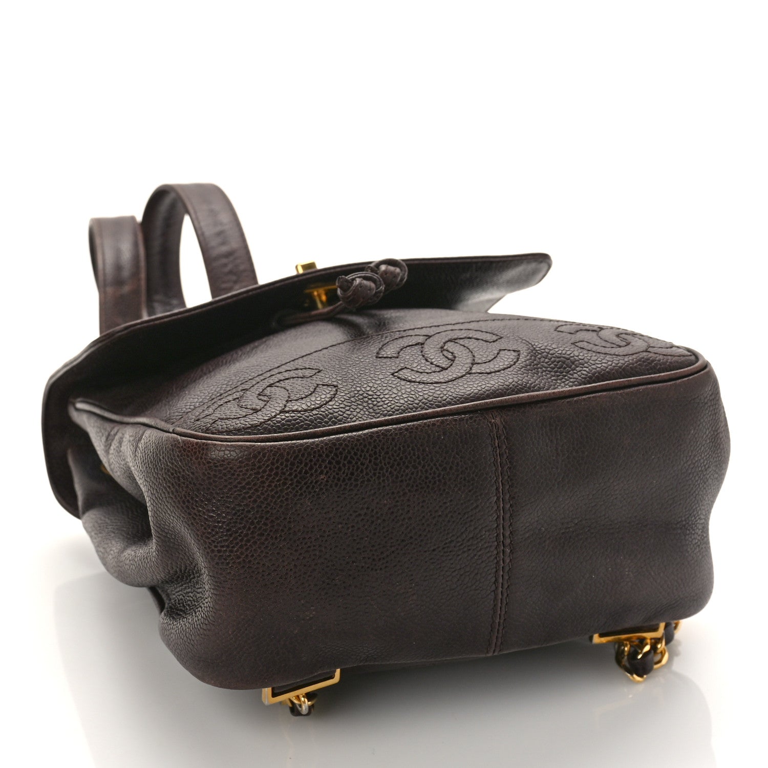 Chanel Caviar CC Backpack Brown 4 of 13