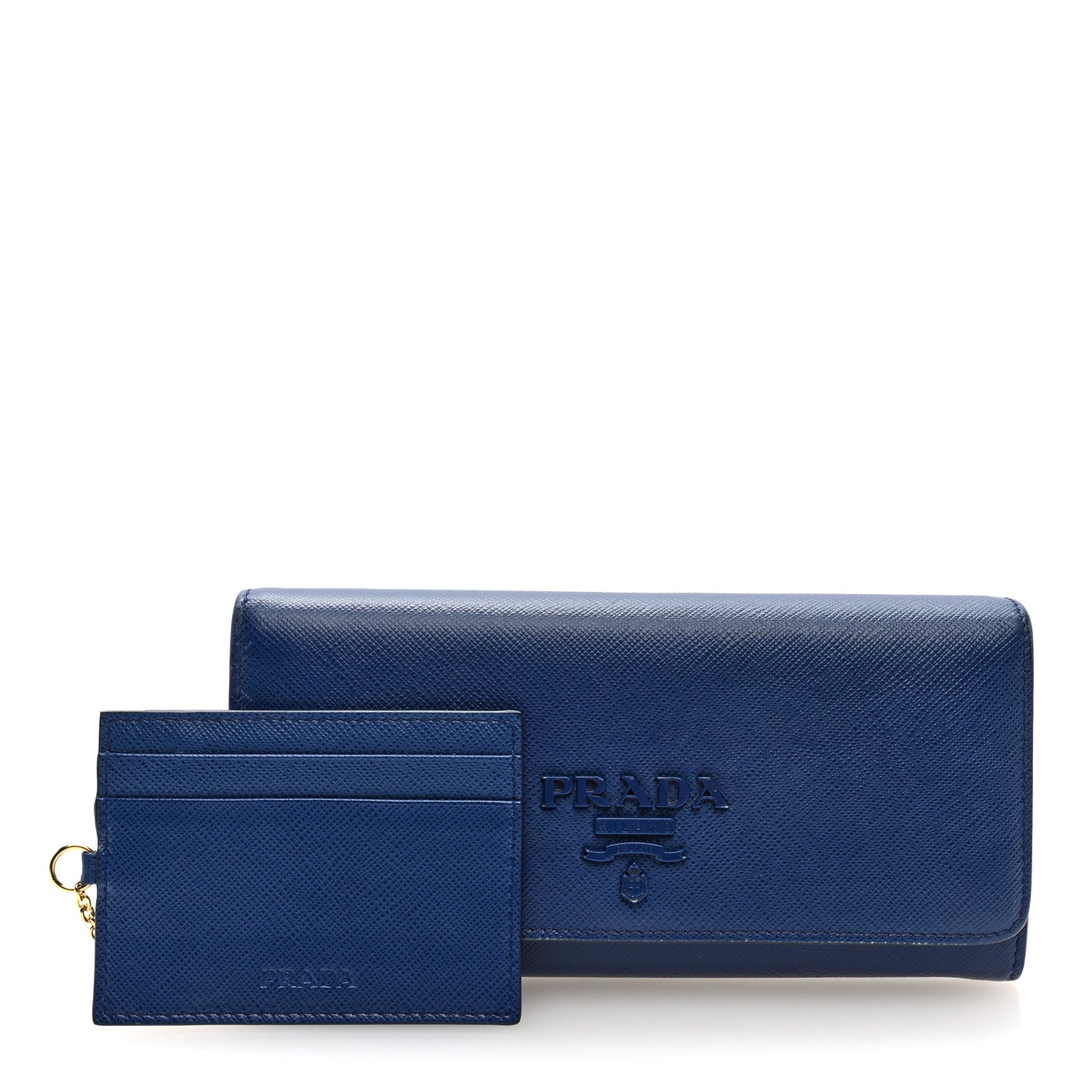 Saffiano Monochrome Continental Wallet Blue