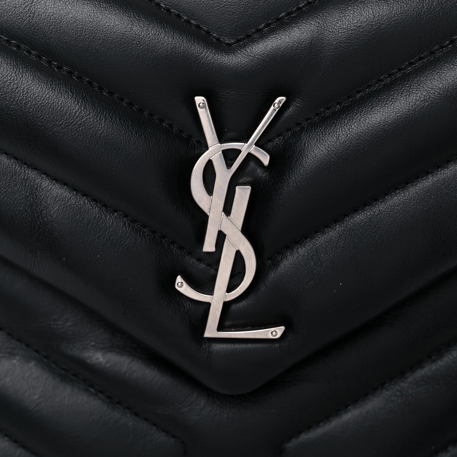 Saint Laurent Calfskin Y Quilted Monogram Small Loulou Chain Satchel Black 16 of 16