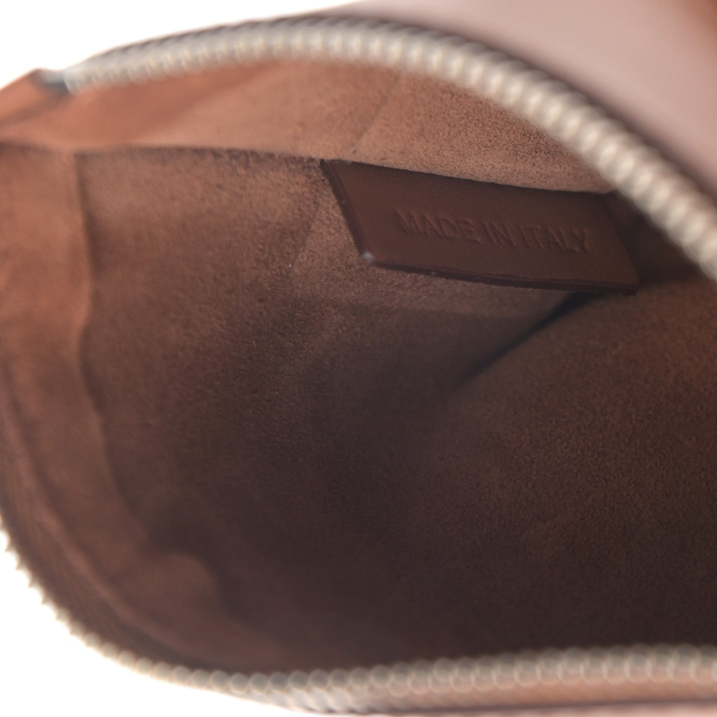 Calfskin Asymmetric Bucket Bag Brown