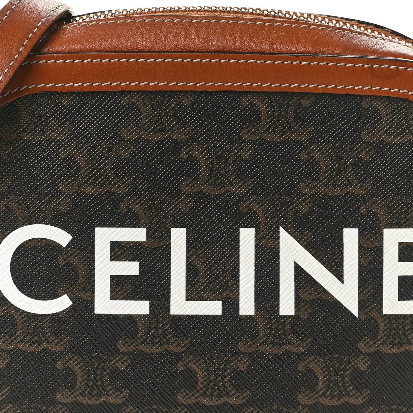 Triomphe Canvas Small Camera Bag Tan