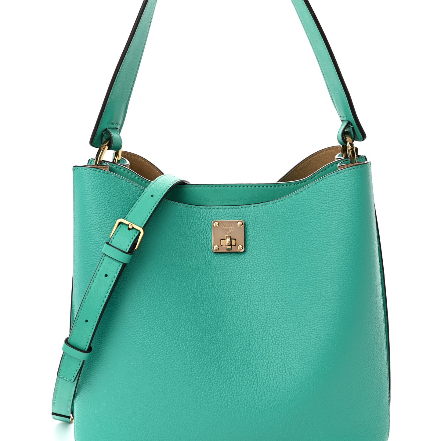 Grained Calfskin Medium Milla Hobo Oasis Green