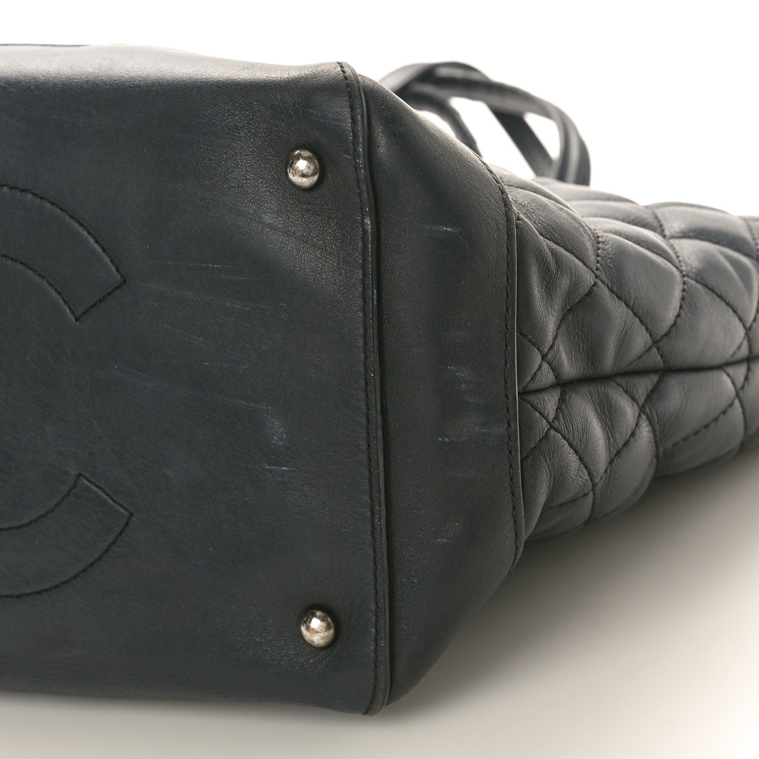 Chanel Calfskin Quilted Small Easy Shopping Tote Black 10 of 16