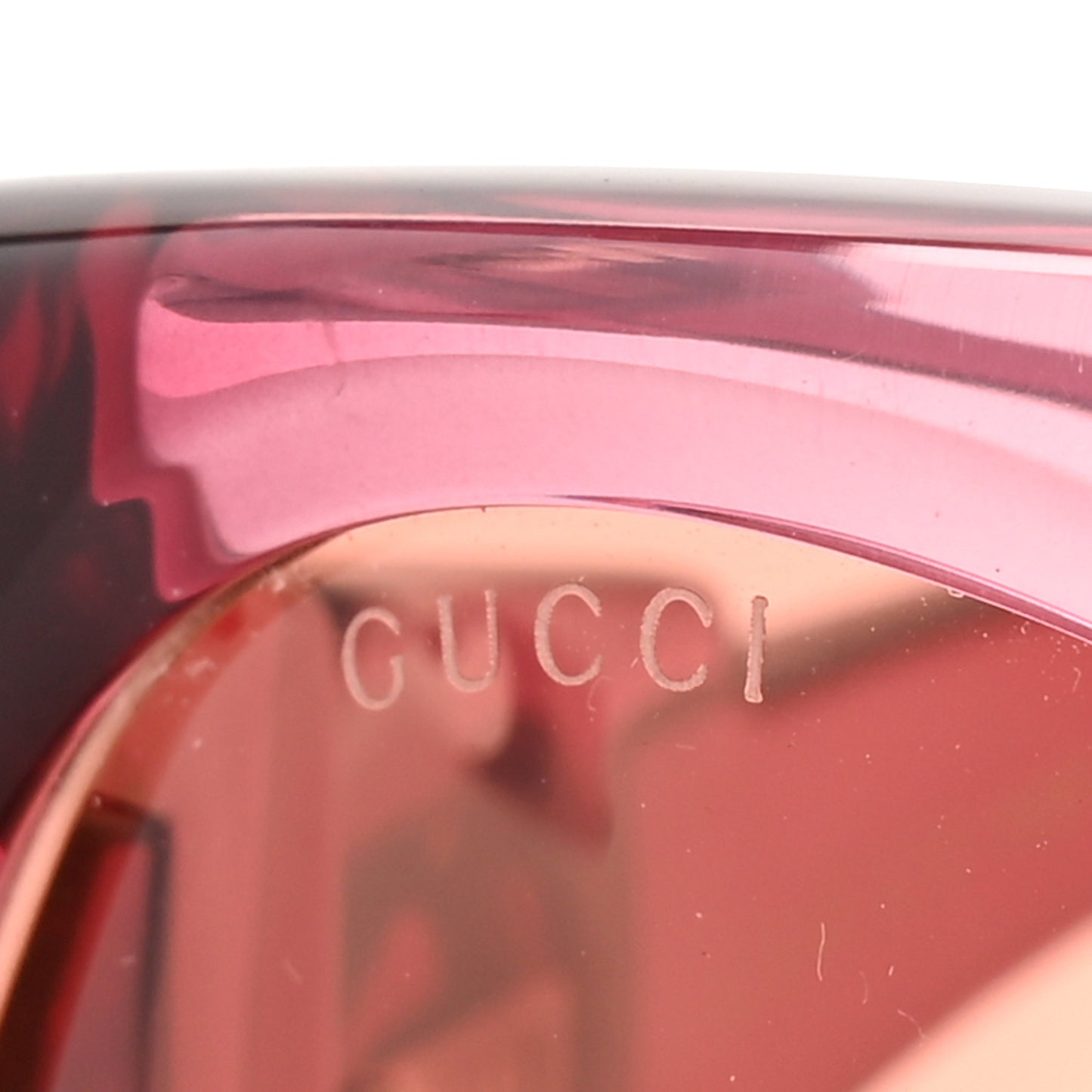 Acetate Round Sunglasses GG0875S Burgundy Orange