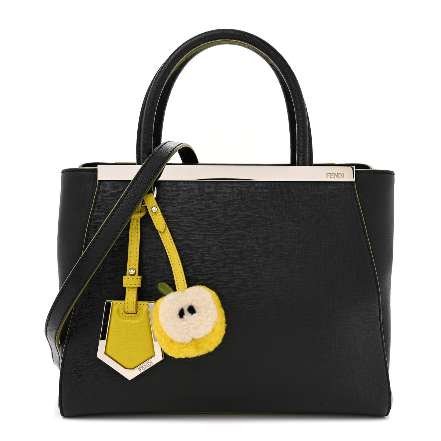Vitello Elite Apple Charm Petite 2Jours Tote Black