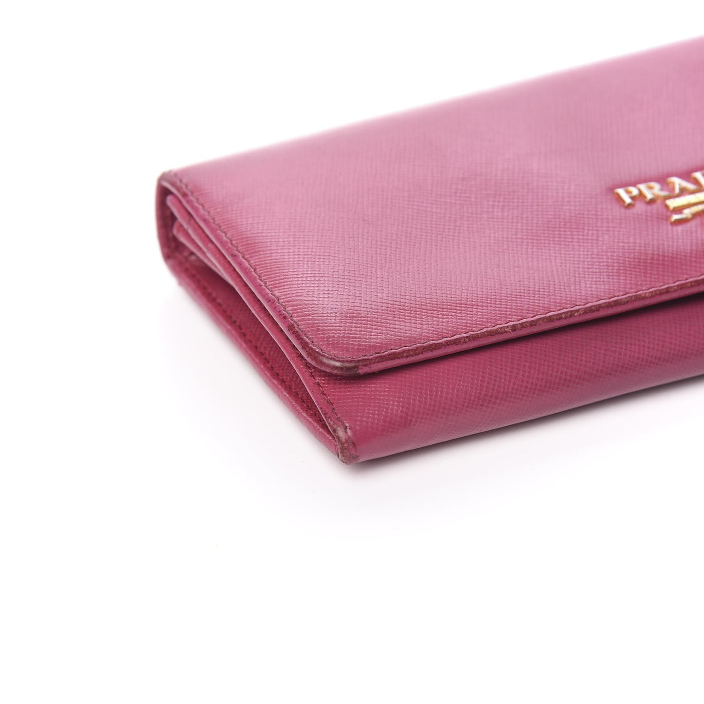 Saffiano Metal Continental Flap Wallet Peonia