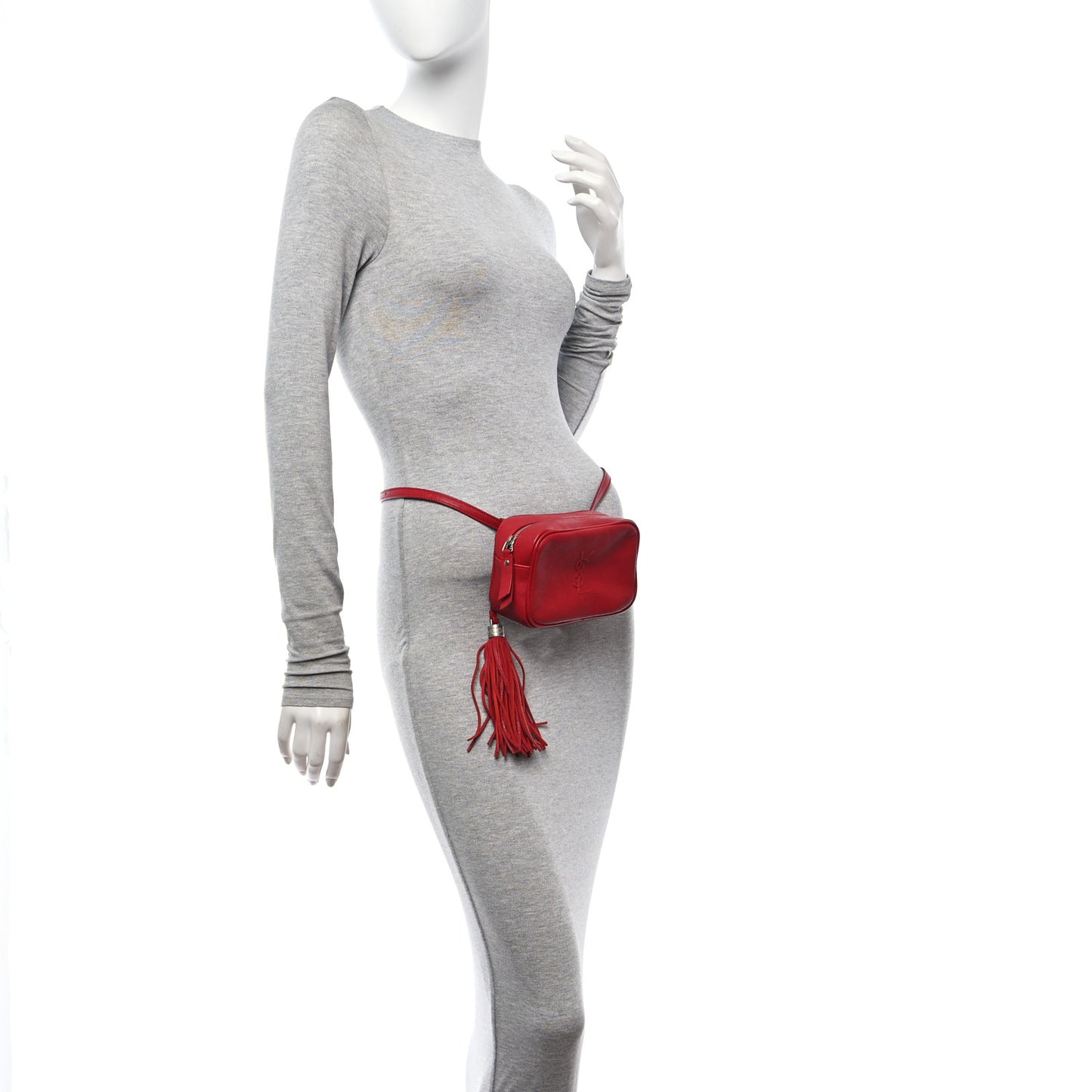 Lambskin Monogram Lou Belt Bag Red