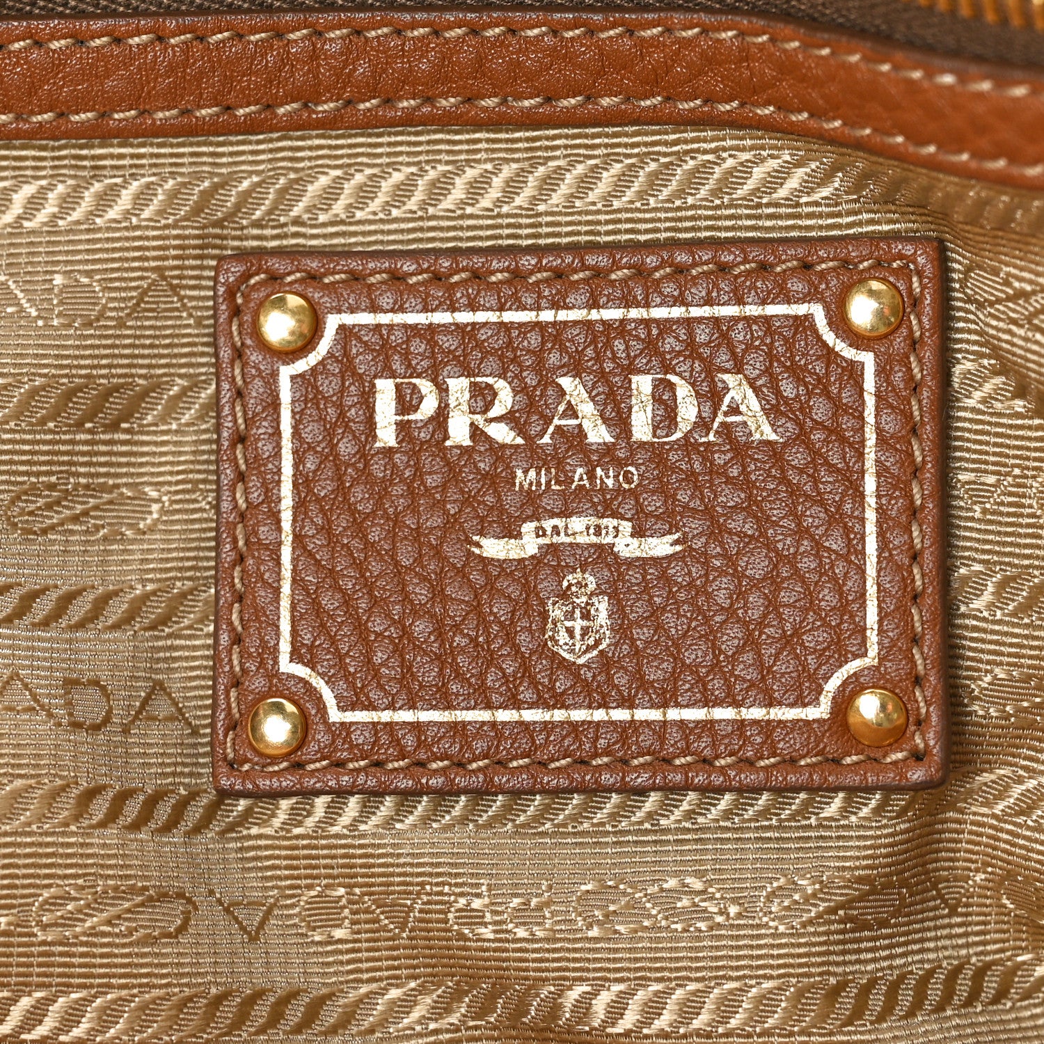 Prada Vitello Daino Tote Cannella 6 of 11