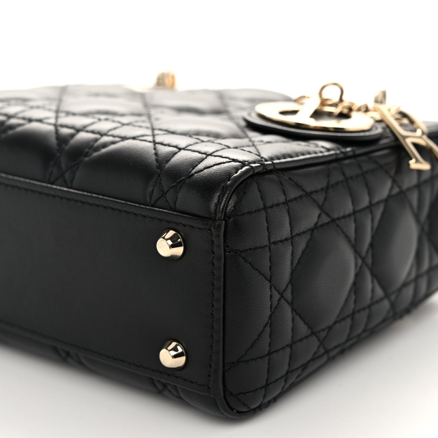 Lambskin Cannage Mini Lady Dior Black
