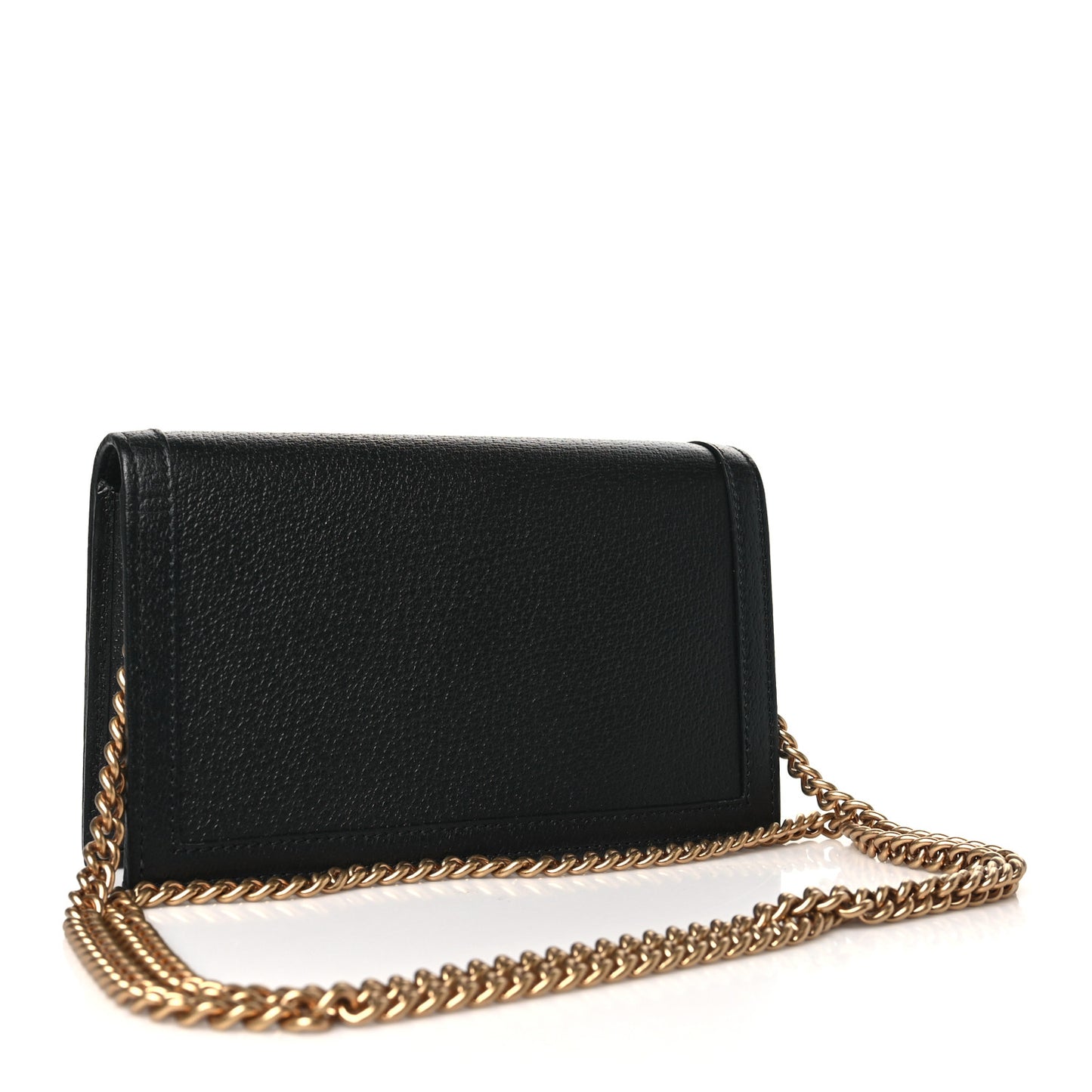 Textured Dollar Calfskin Mini Diana Chain Bag Black